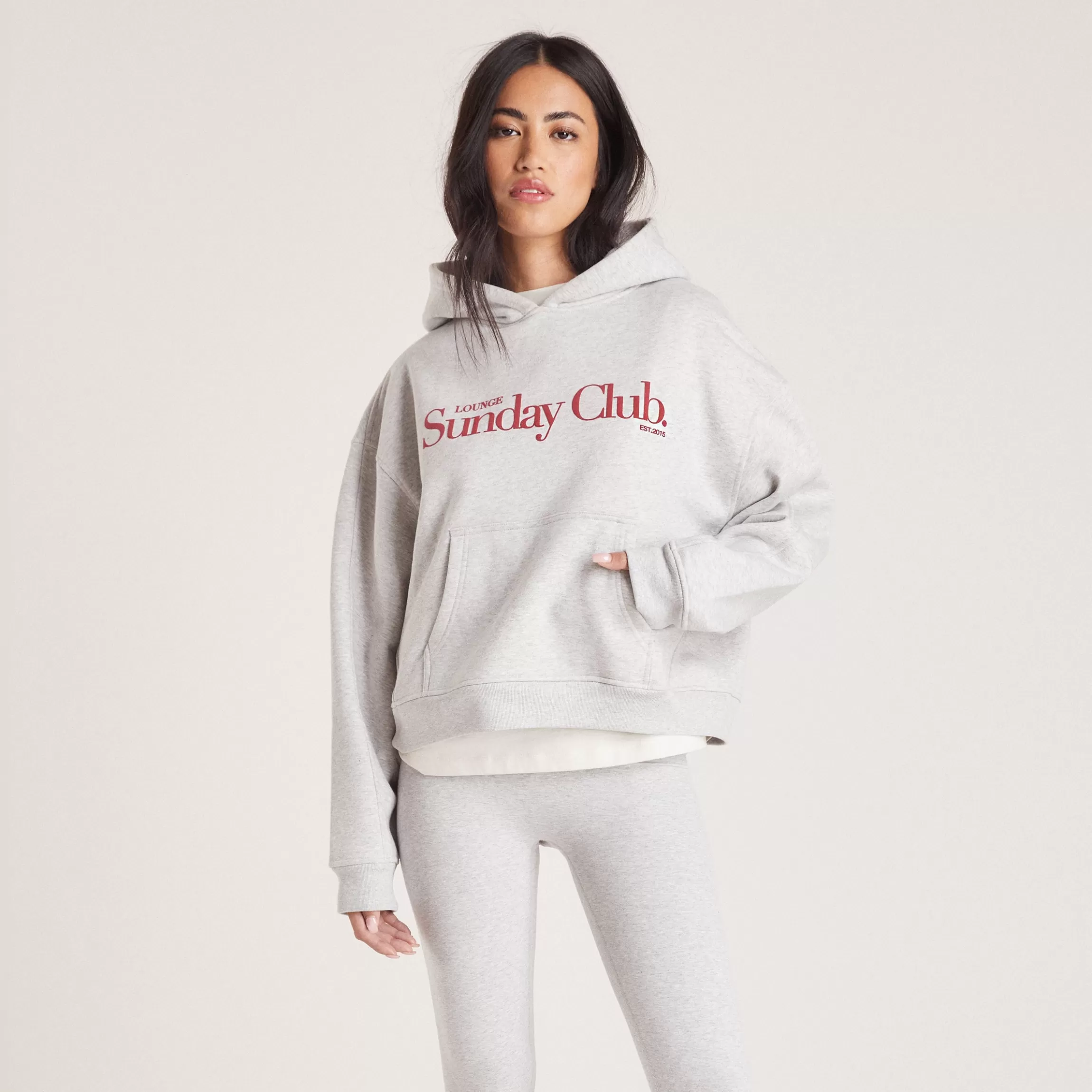 Lounge Boxy Hoodie - Grijs Marl GrijsMarl Shop