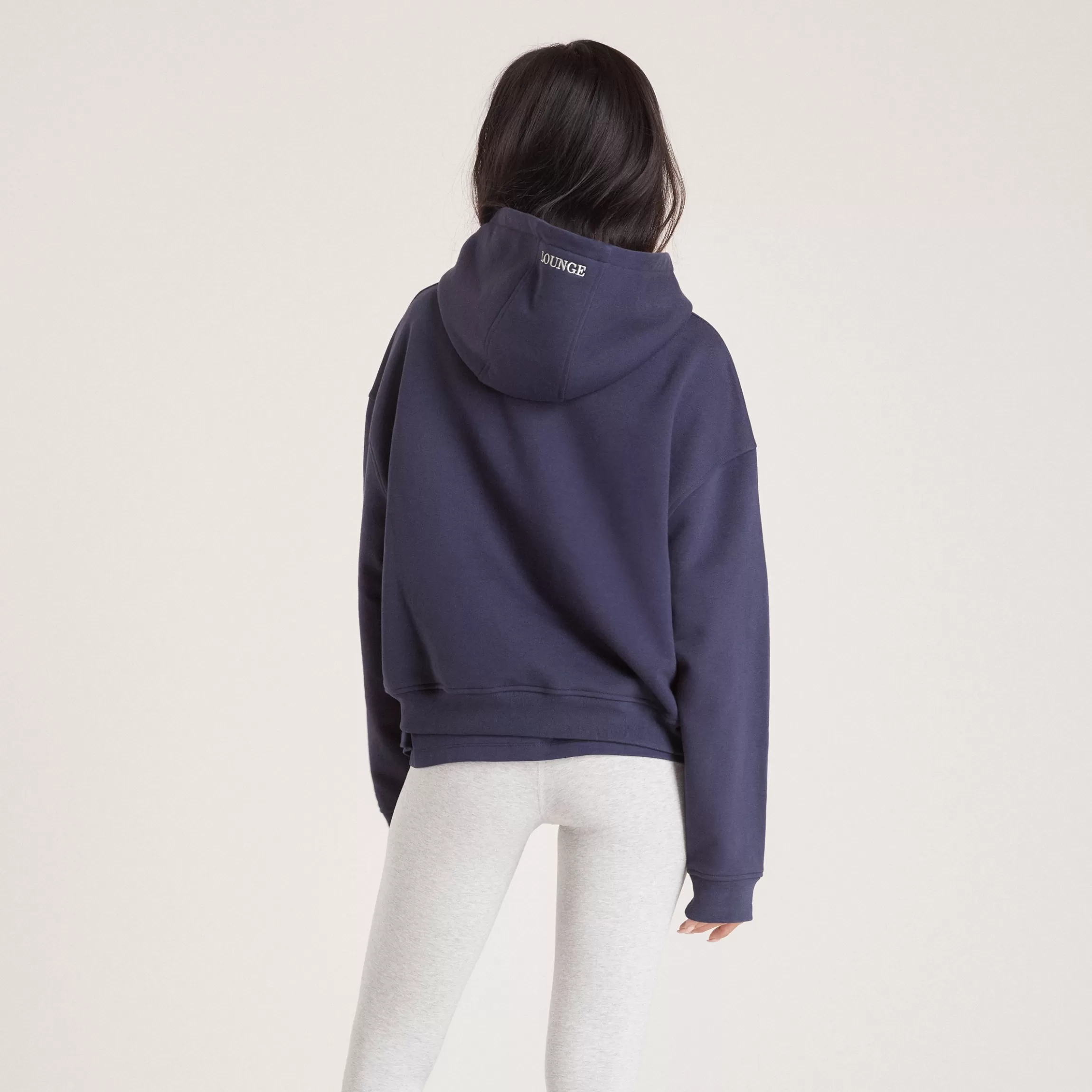 Lounge Boxy Hoodie - Inktblauw Store