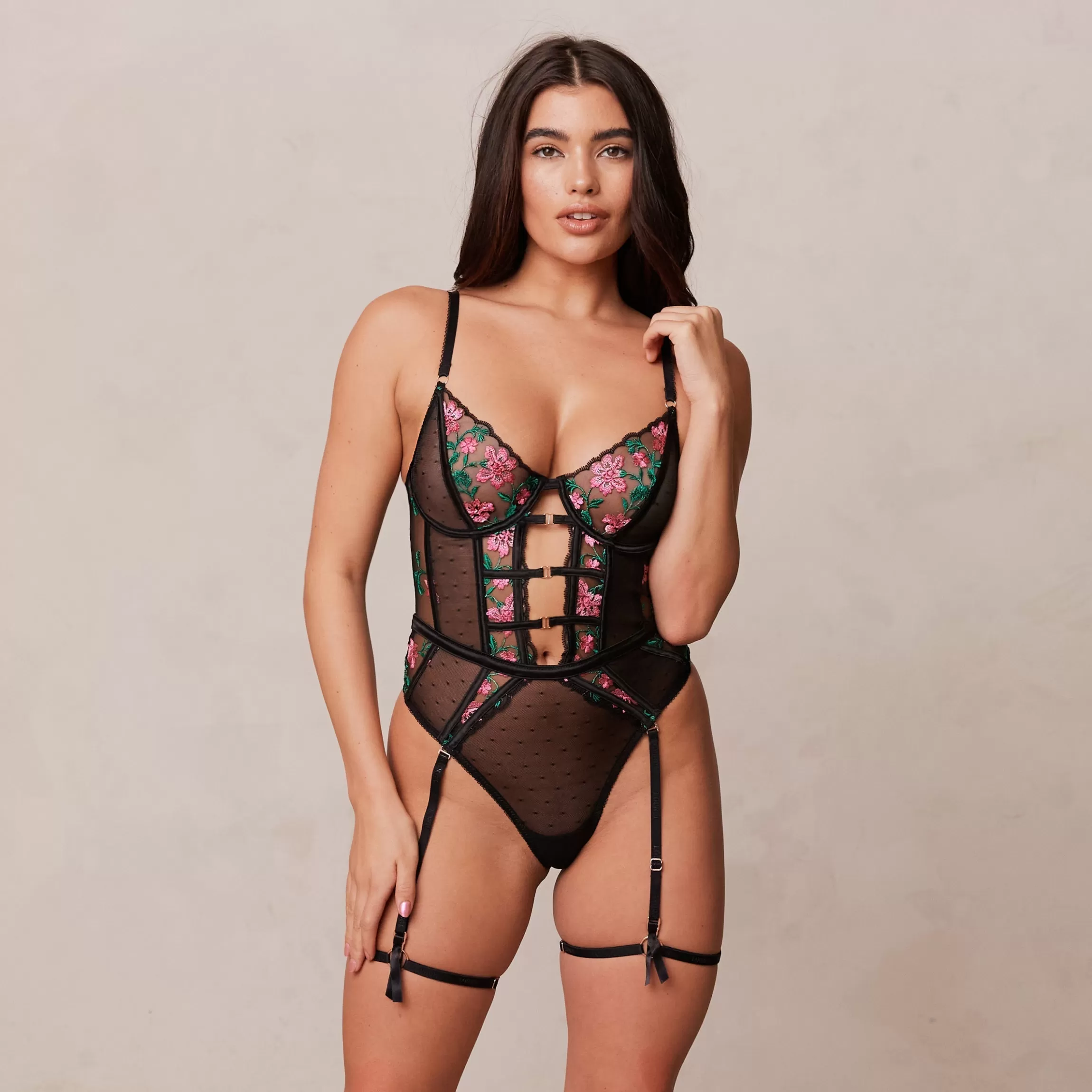 Lounge Brooke Bodysuit - Zwart Cheap