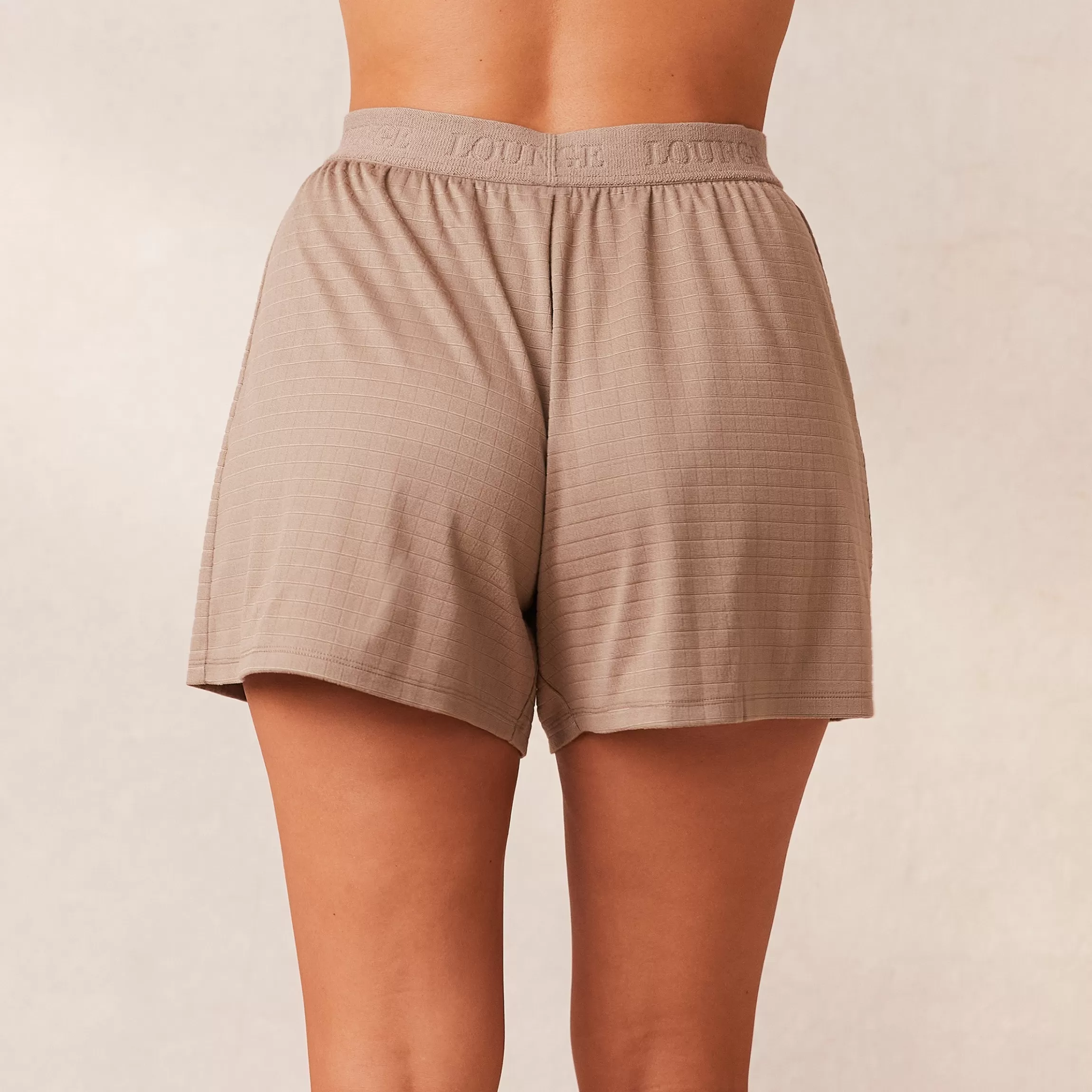Lounge Classic Fleece Oversized Pyjamashort - Fawn Clearance