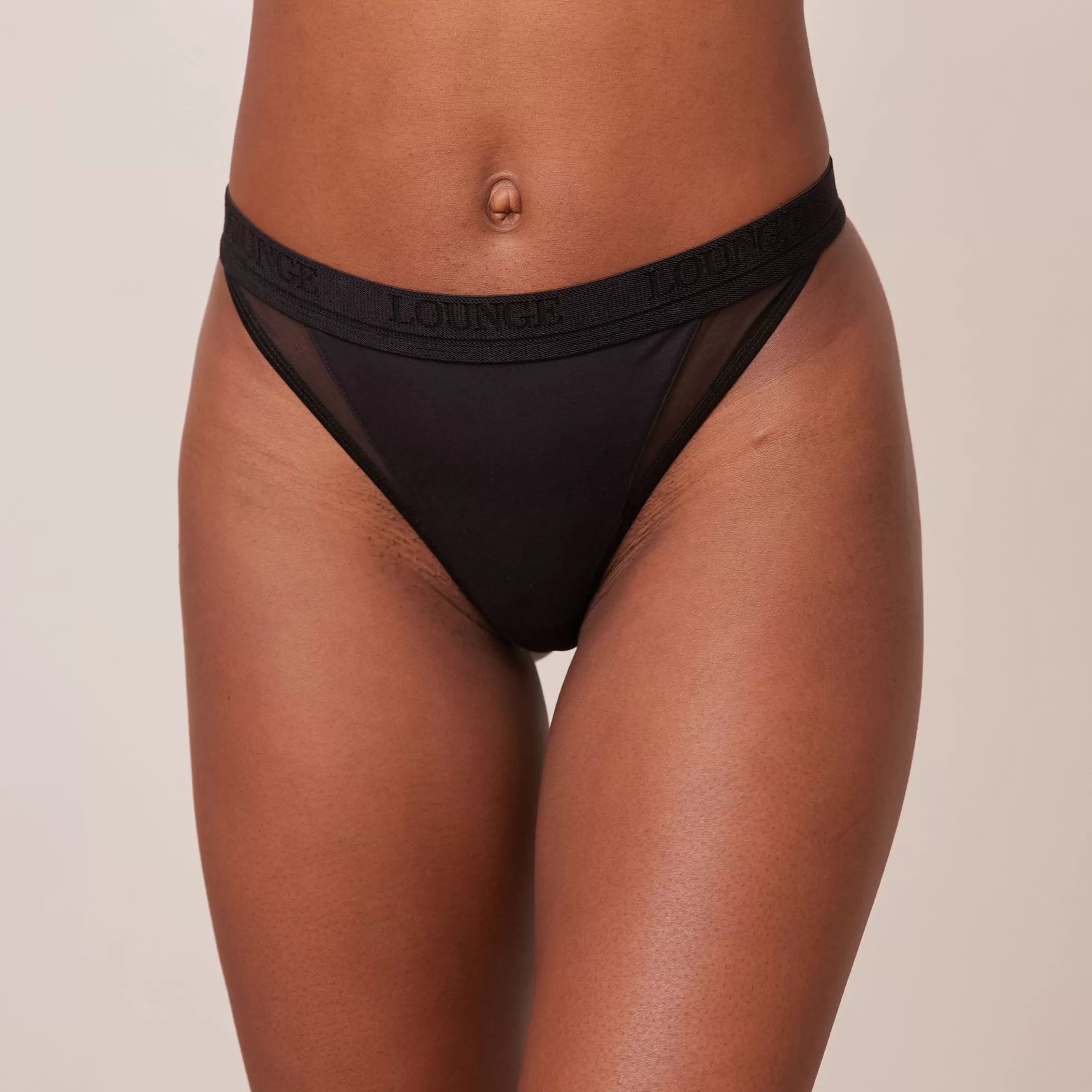 Lounge Contour Mesh String - Zwart Sale