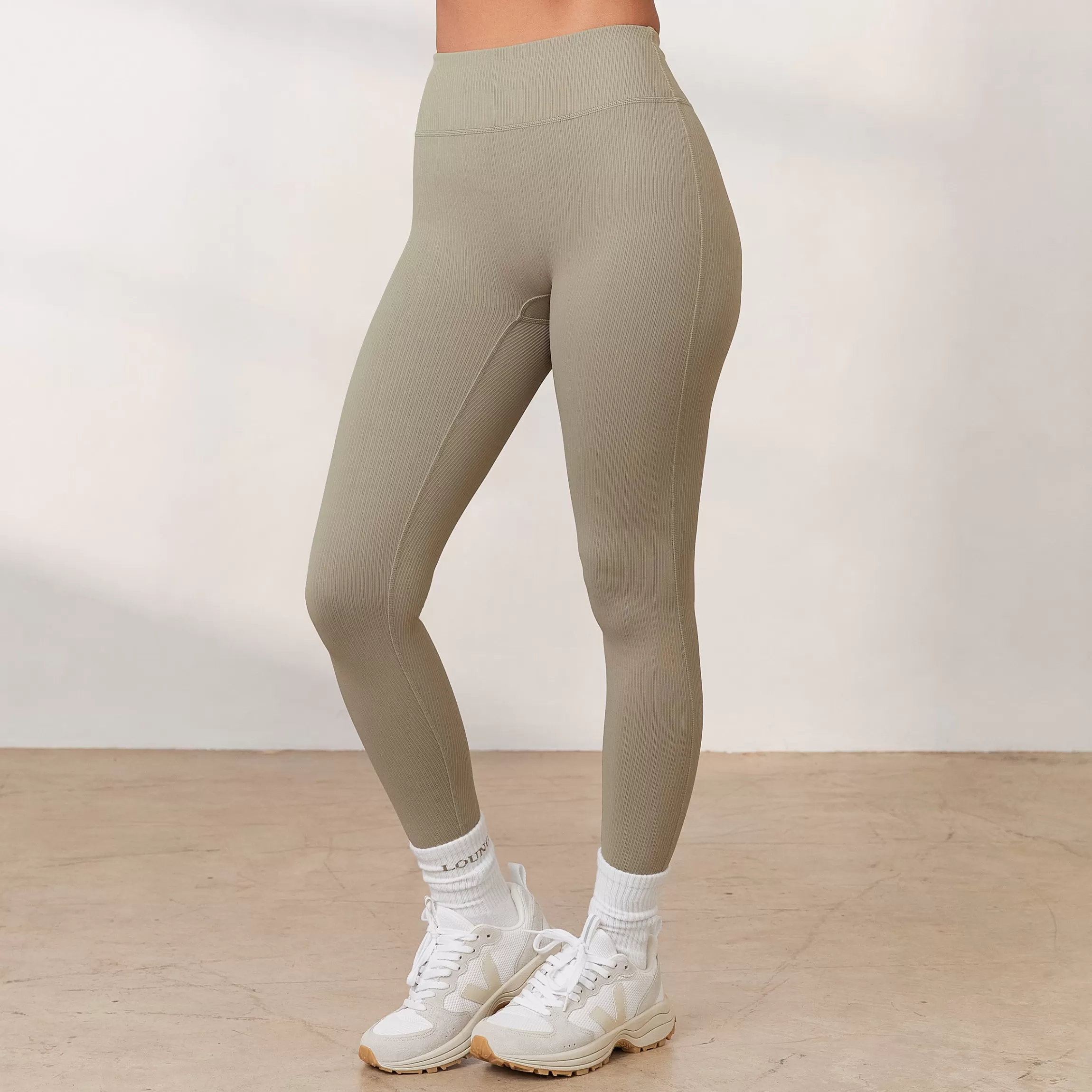 Lounge Cosy Geribde Legging - Donkerbruin Cheap