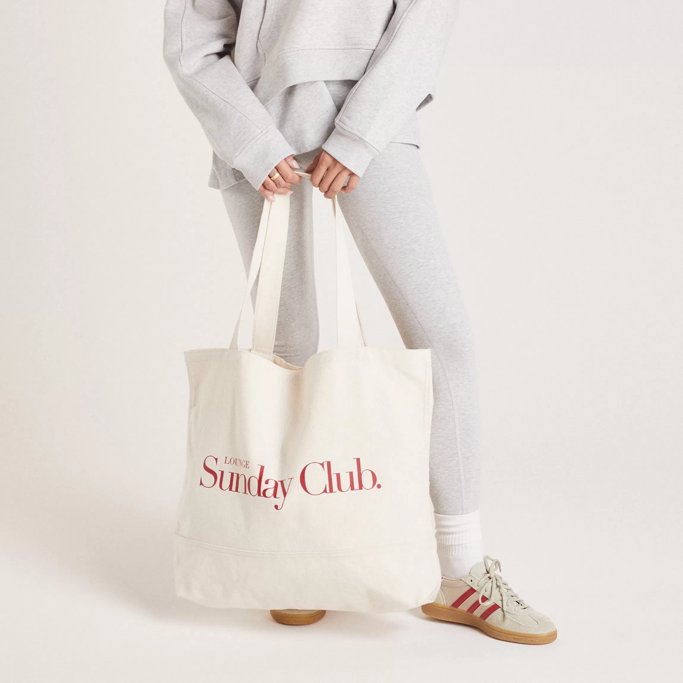 Lounge Cotton Canvas Tote Bag - Crème Cheap
