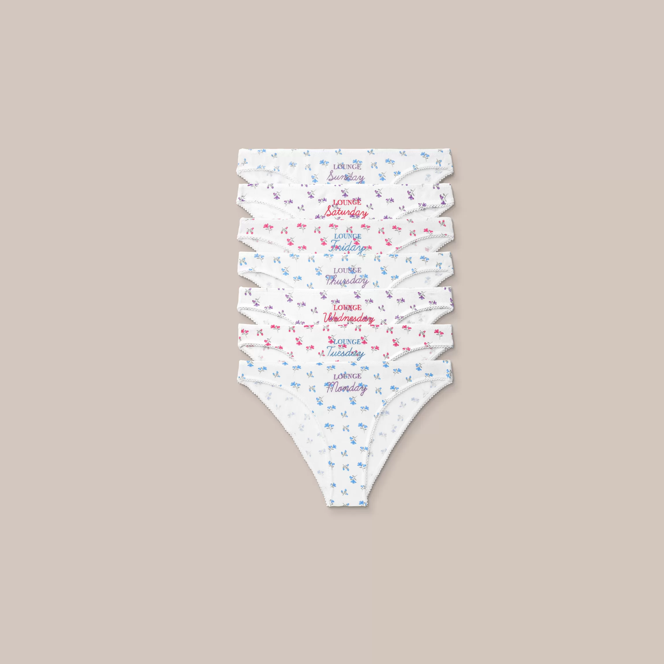 Lounge Days of the Week Slip (7-pack) - Bloemenprint Best Sale