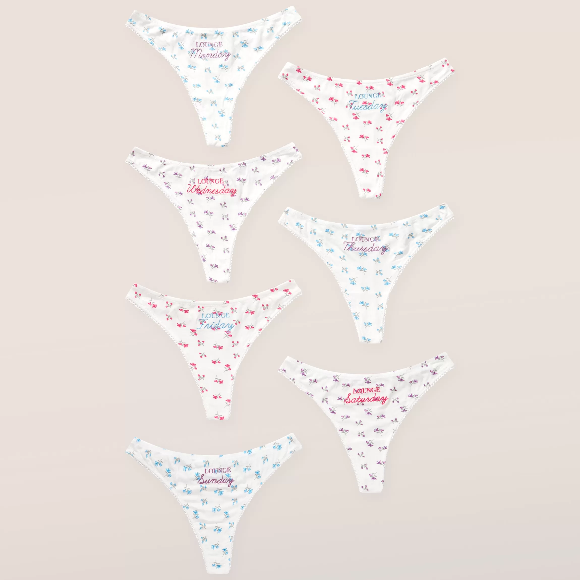 Lounge Days of the Week String (7-pack) - Bloemenprint Cheap