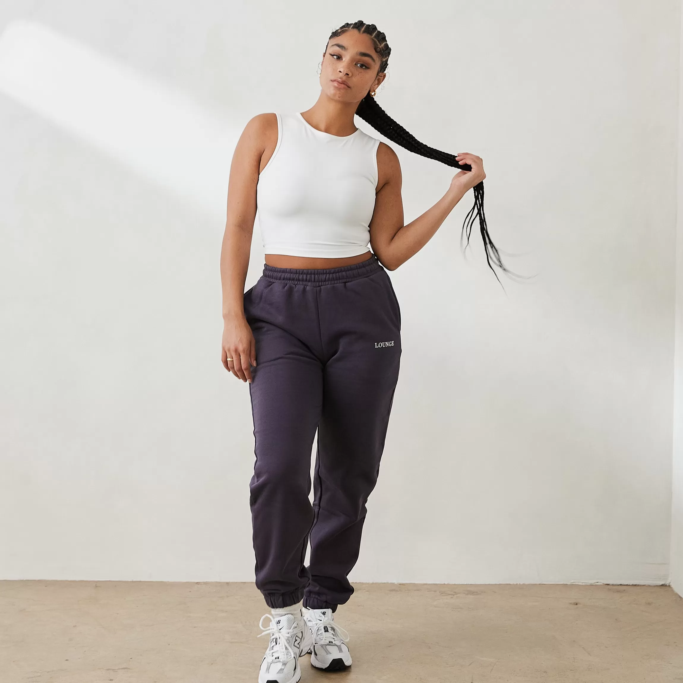 Lounge Essential Joggingbroek - Rookblauw Dennengroen Best Sale