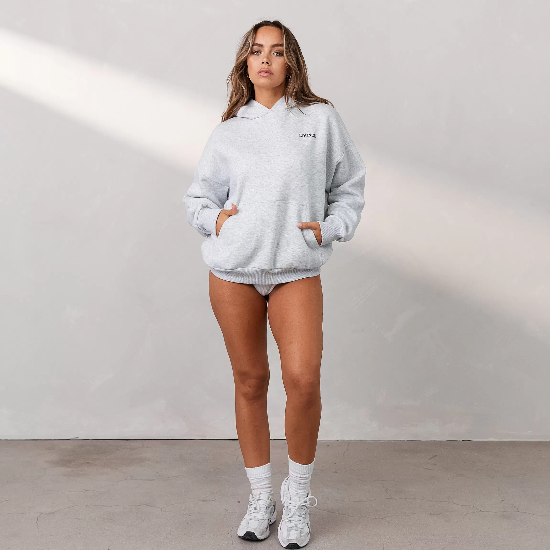 Lounge Essential Oversized Hoodie - Vorstkleurig Best