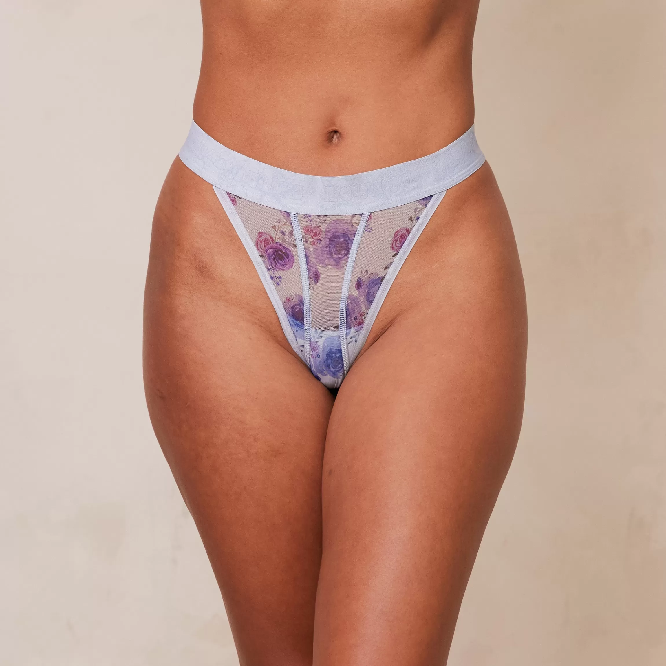 Lounge Floral Mesh String - Blauw Cheap