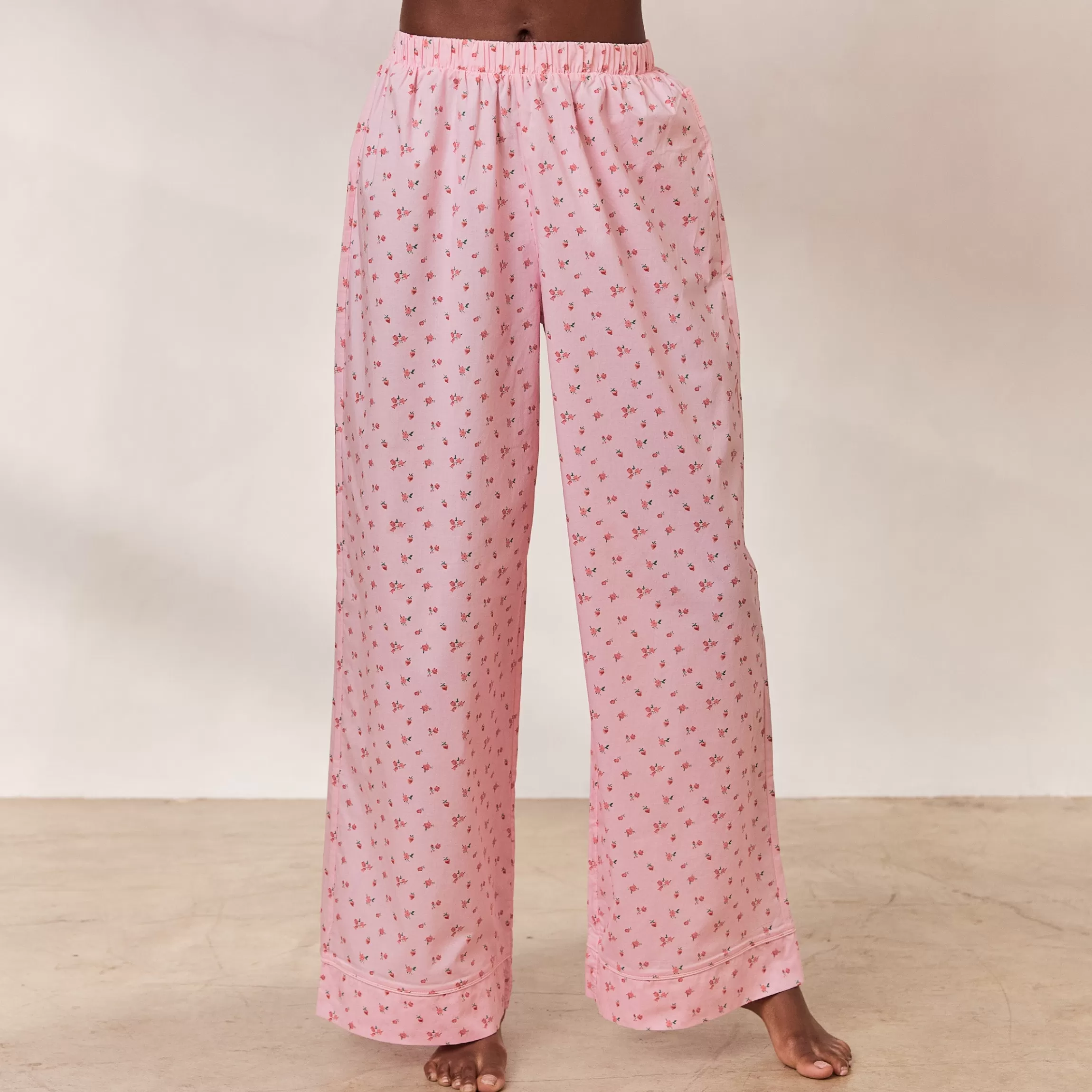 Lounge Floral Pyjama Broek - Roze Print RozePrint Fashion