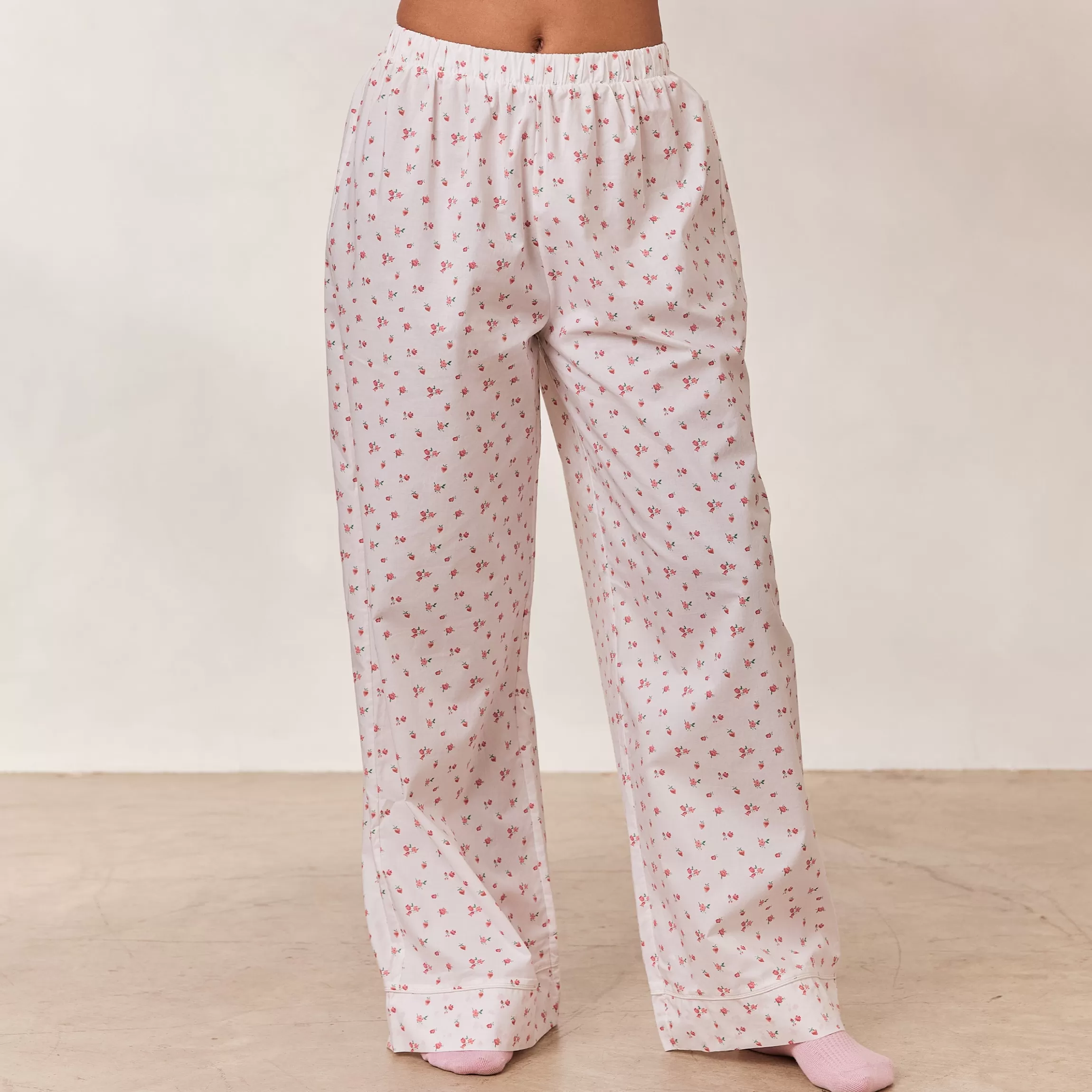 Lounge Floral Pyjama Broek - Wit Print WitPrint Hot