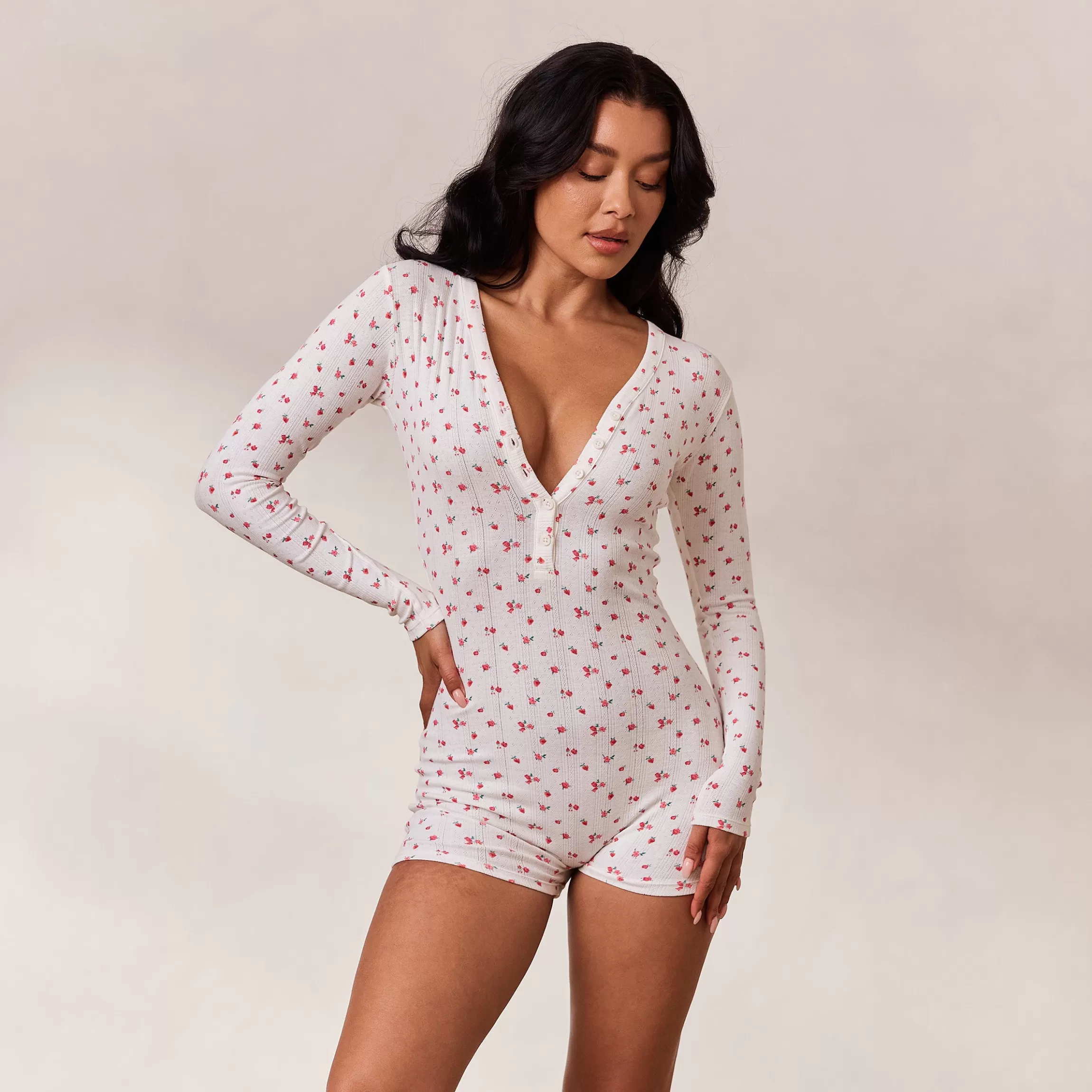 Lounge Floral Romper - Wit Print WitPrint Hot