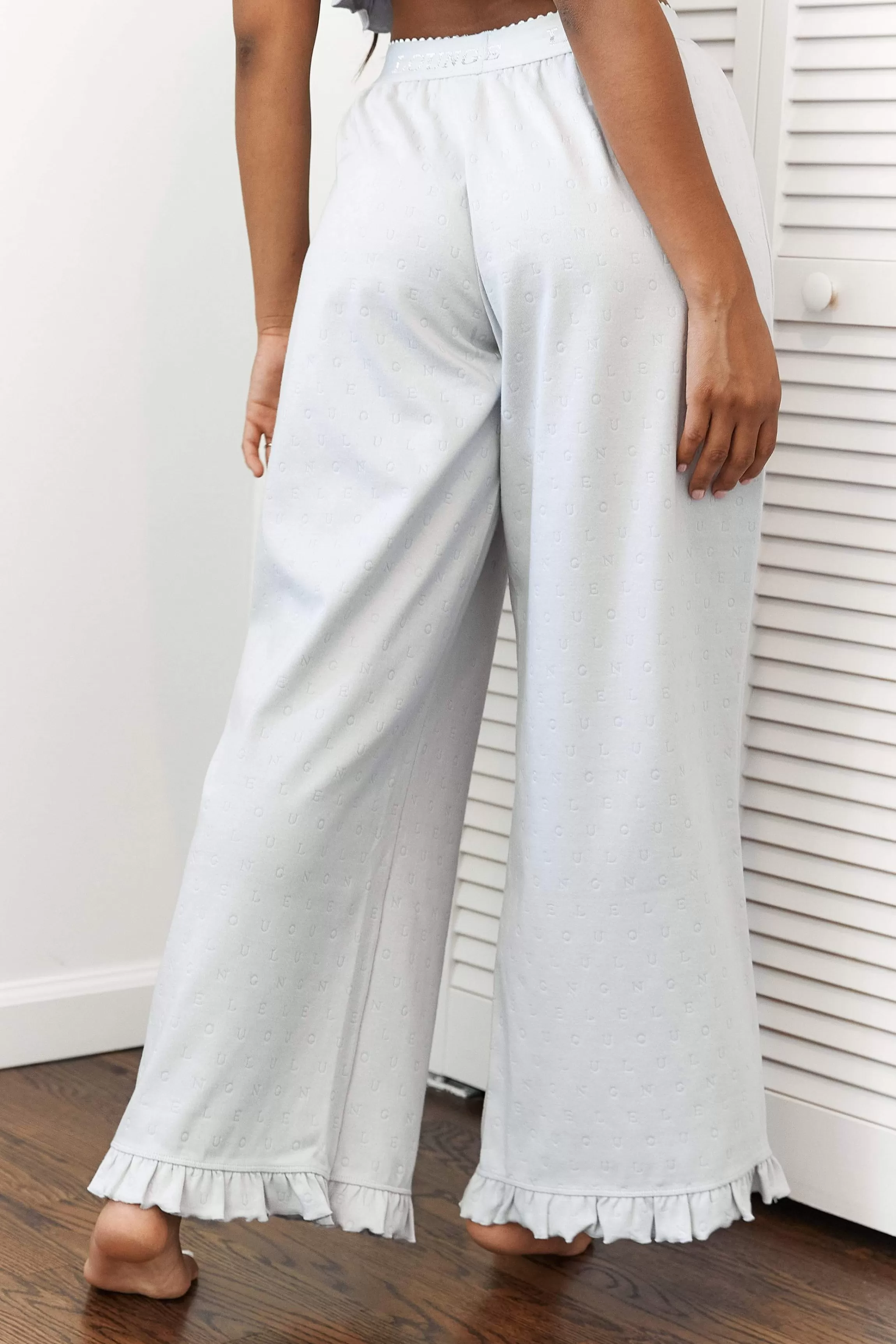 Lounge Frill Pyjamaset Broek - Frost Fashion