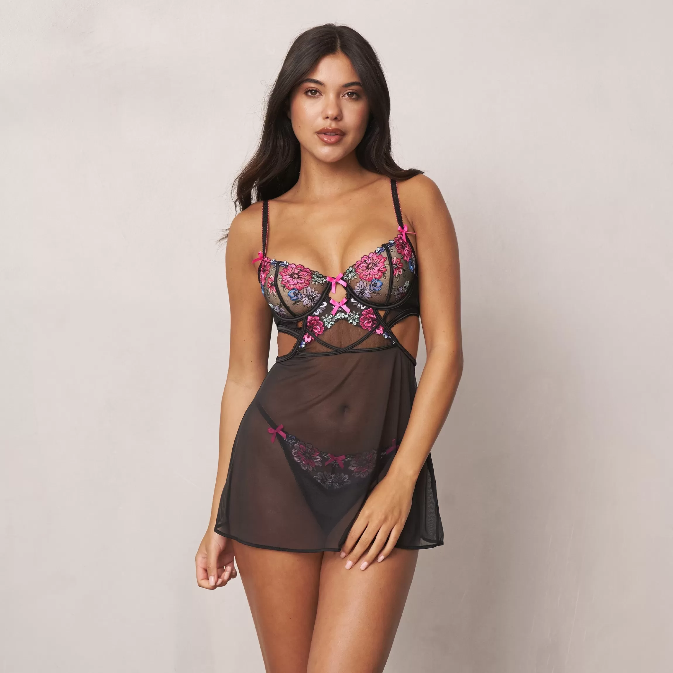 Lounge Inara Babydoll (Set) - Zwart Hot