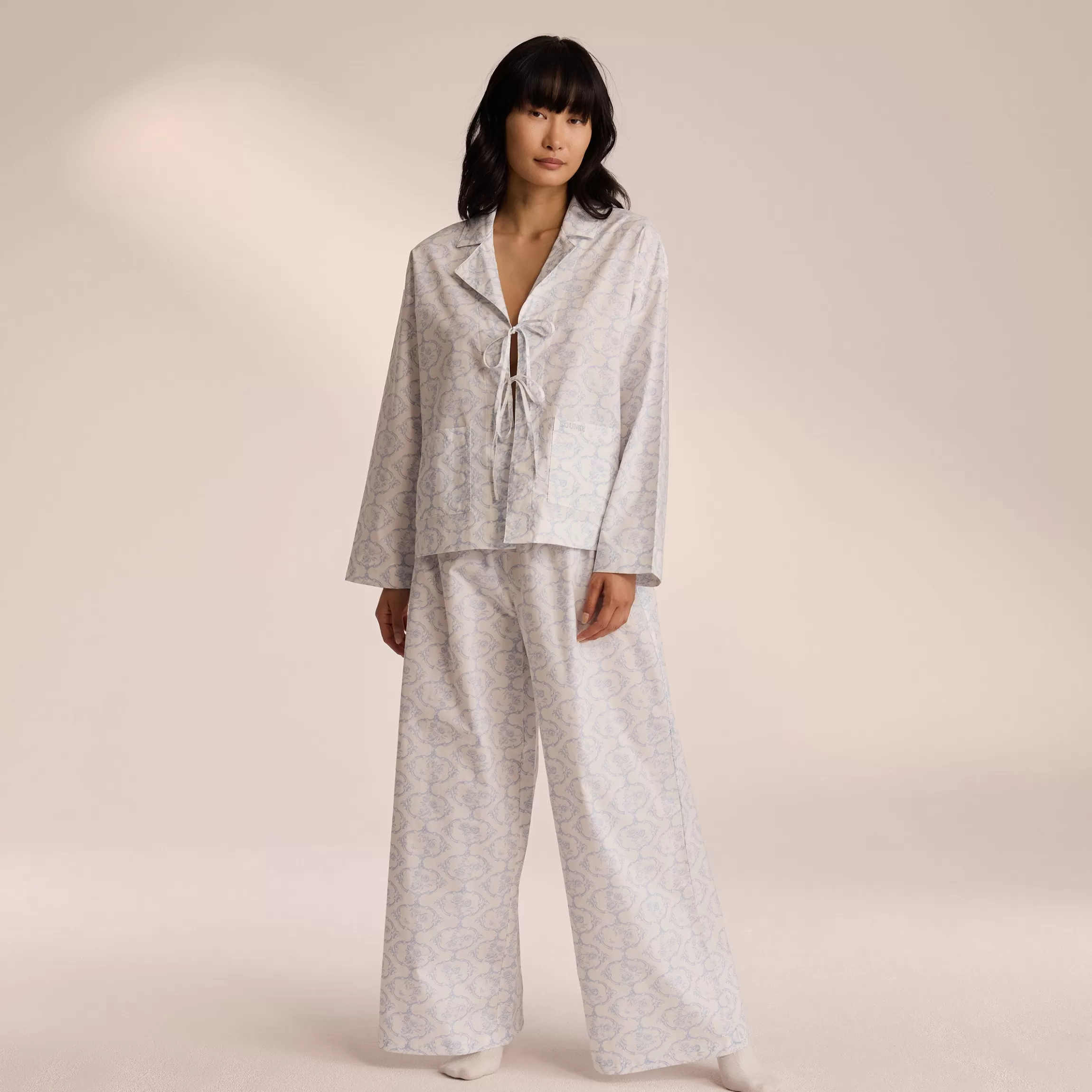 Lounge Katoenen Pyjamabroek - Blauw Discount
