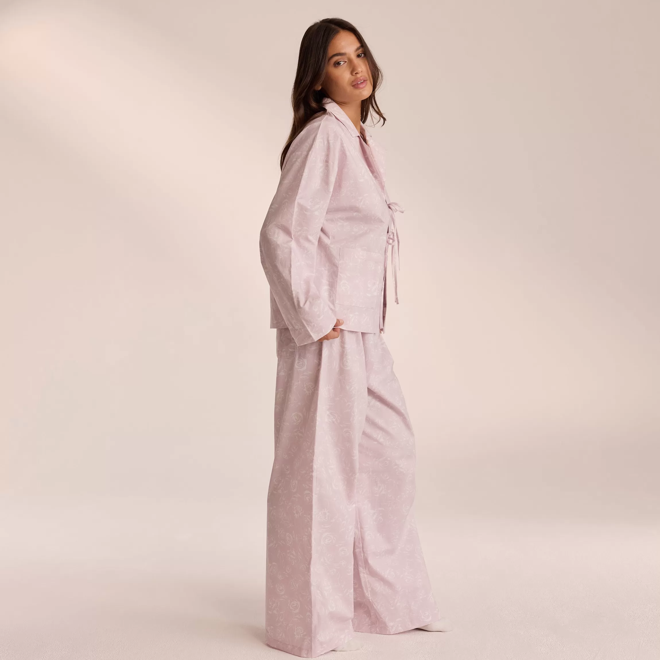 Lounge Katoenen Pyjamabroek - Lila Flash Sale