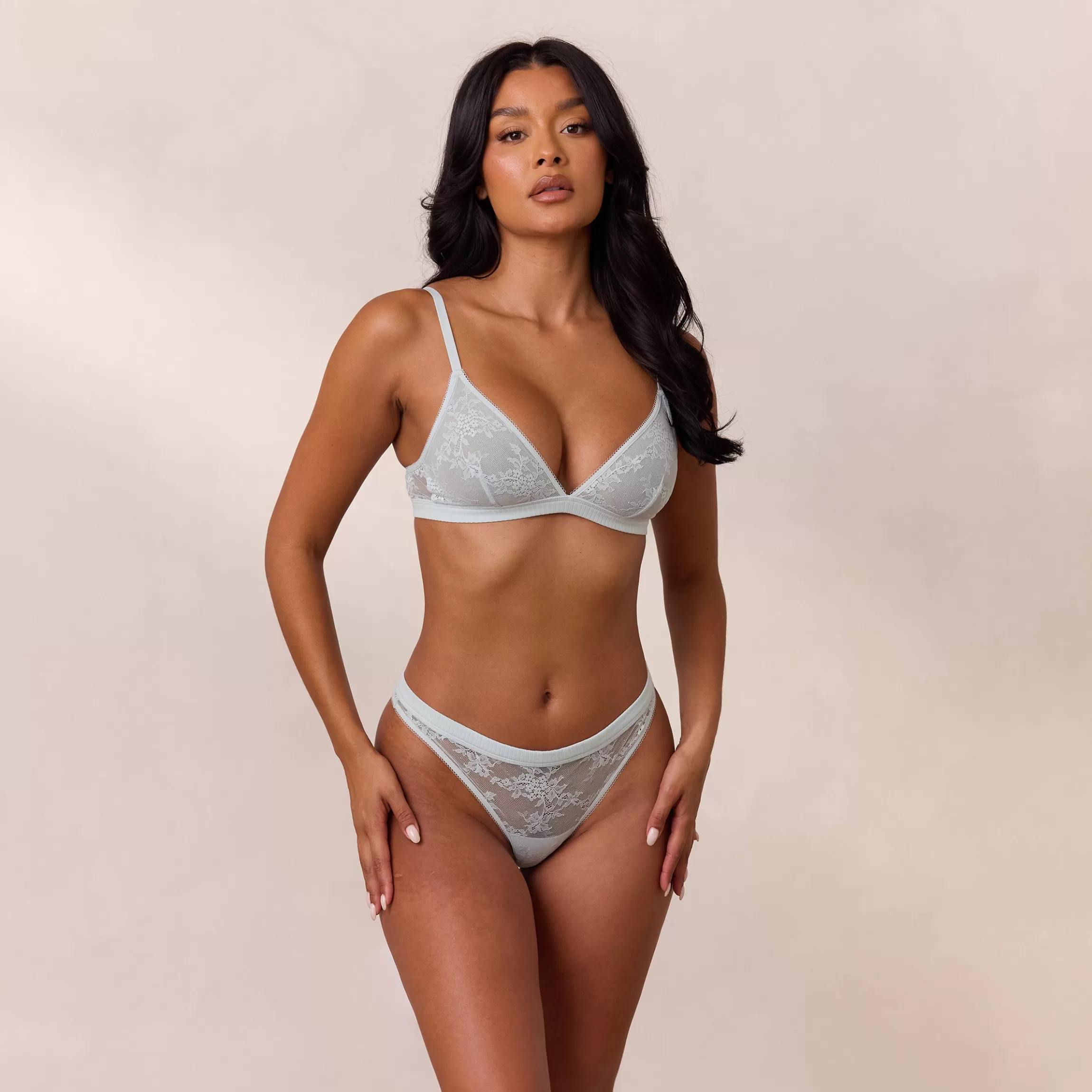 Lounge Lace Triangle Bralette - Blauw Cheap