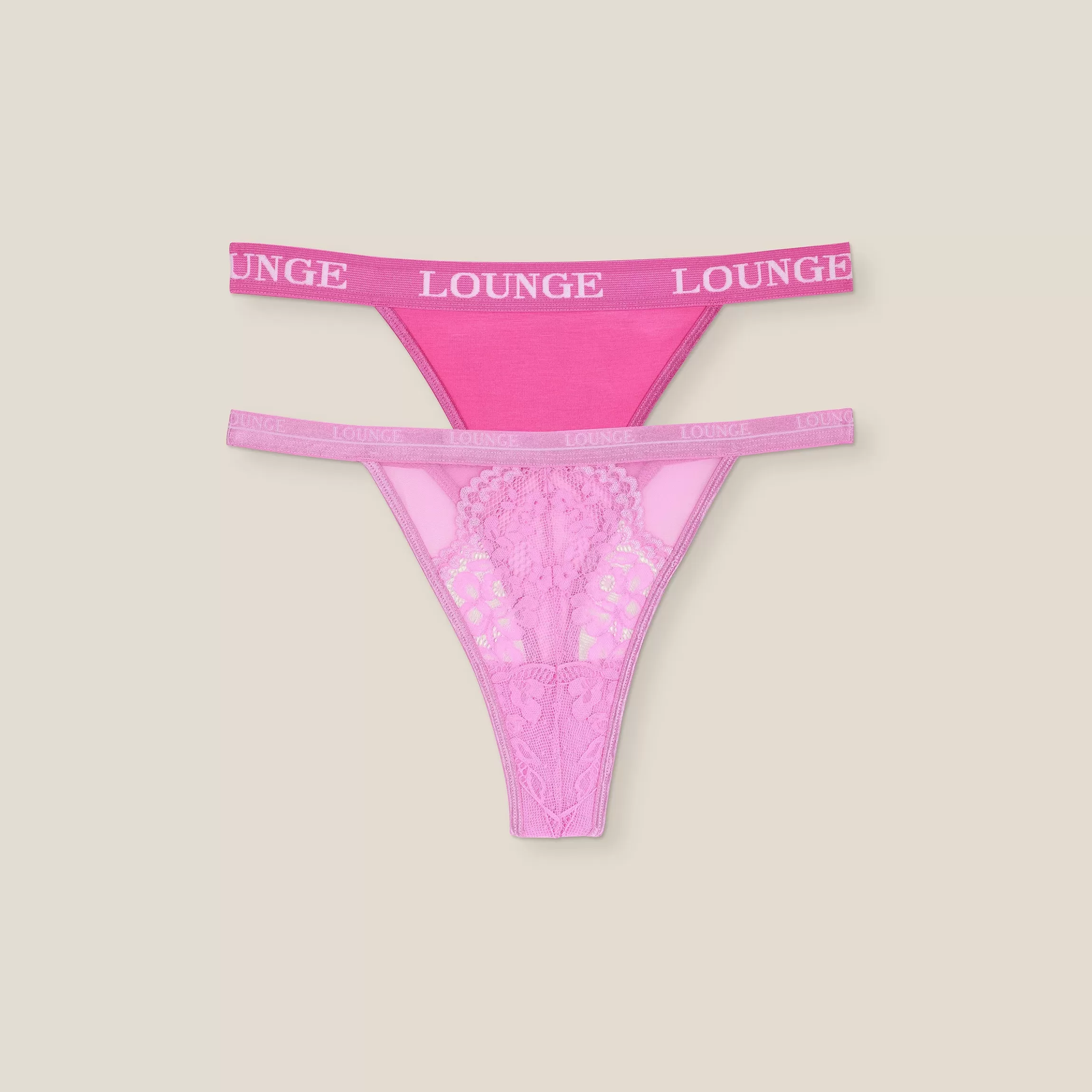 Lounge Limited Edition Blossom/Triangle String (2-Pack) - Roze Best Sale