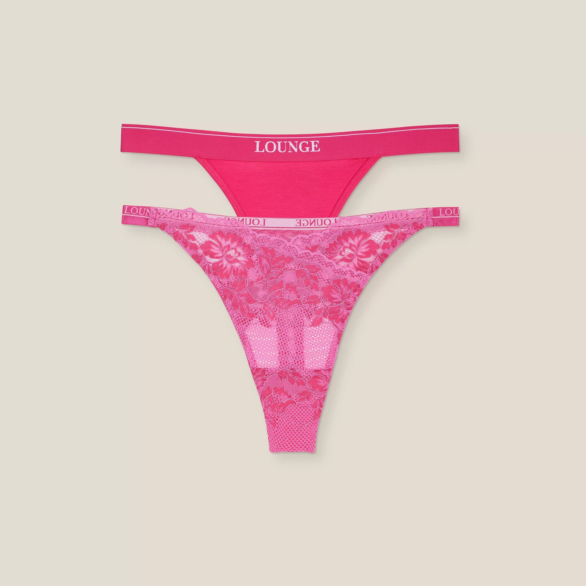 Lounge Limited Edition Luxe/Minimal String (2-Pack) - Roze Hot
