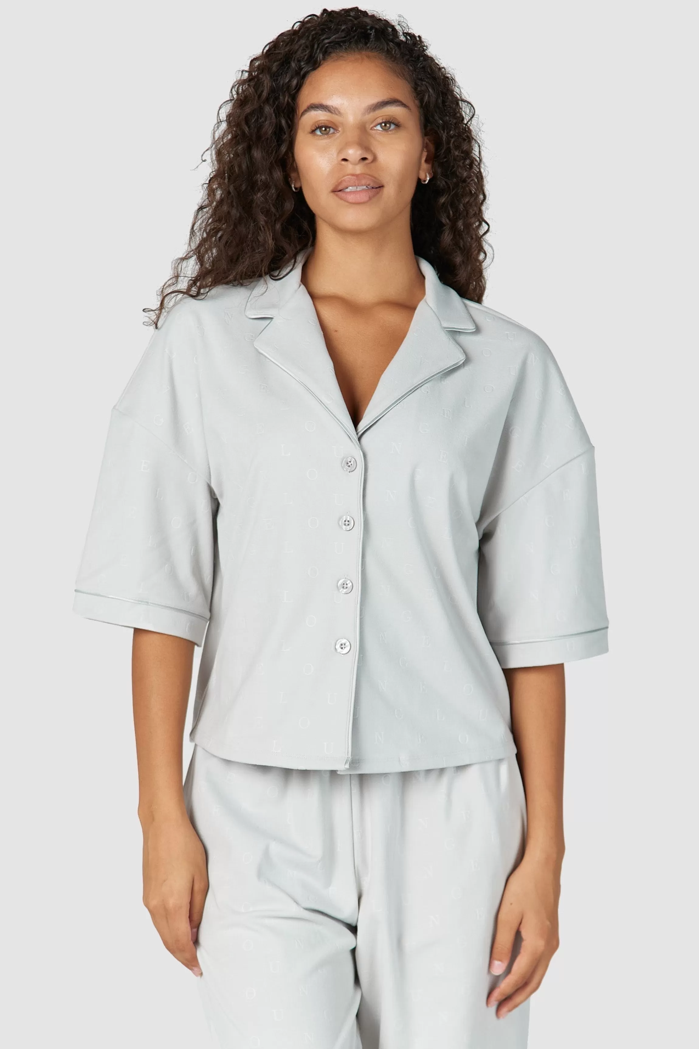 Lounge Luxury Embossed Pyjamatop - Frost Shop