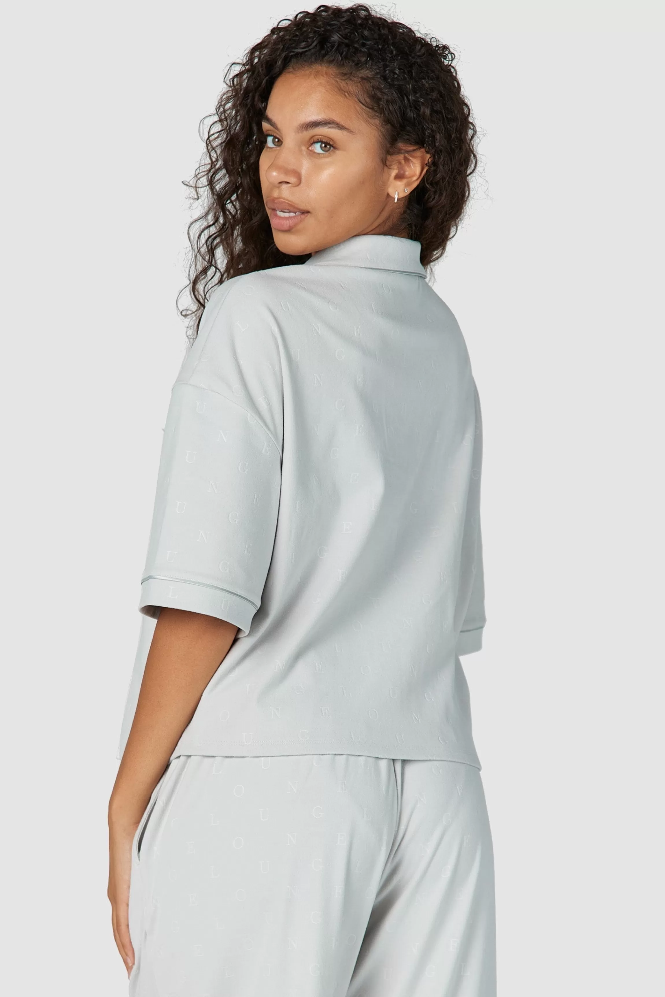 Lounge Luxury Embossed Pyjamatop - Frost Shop