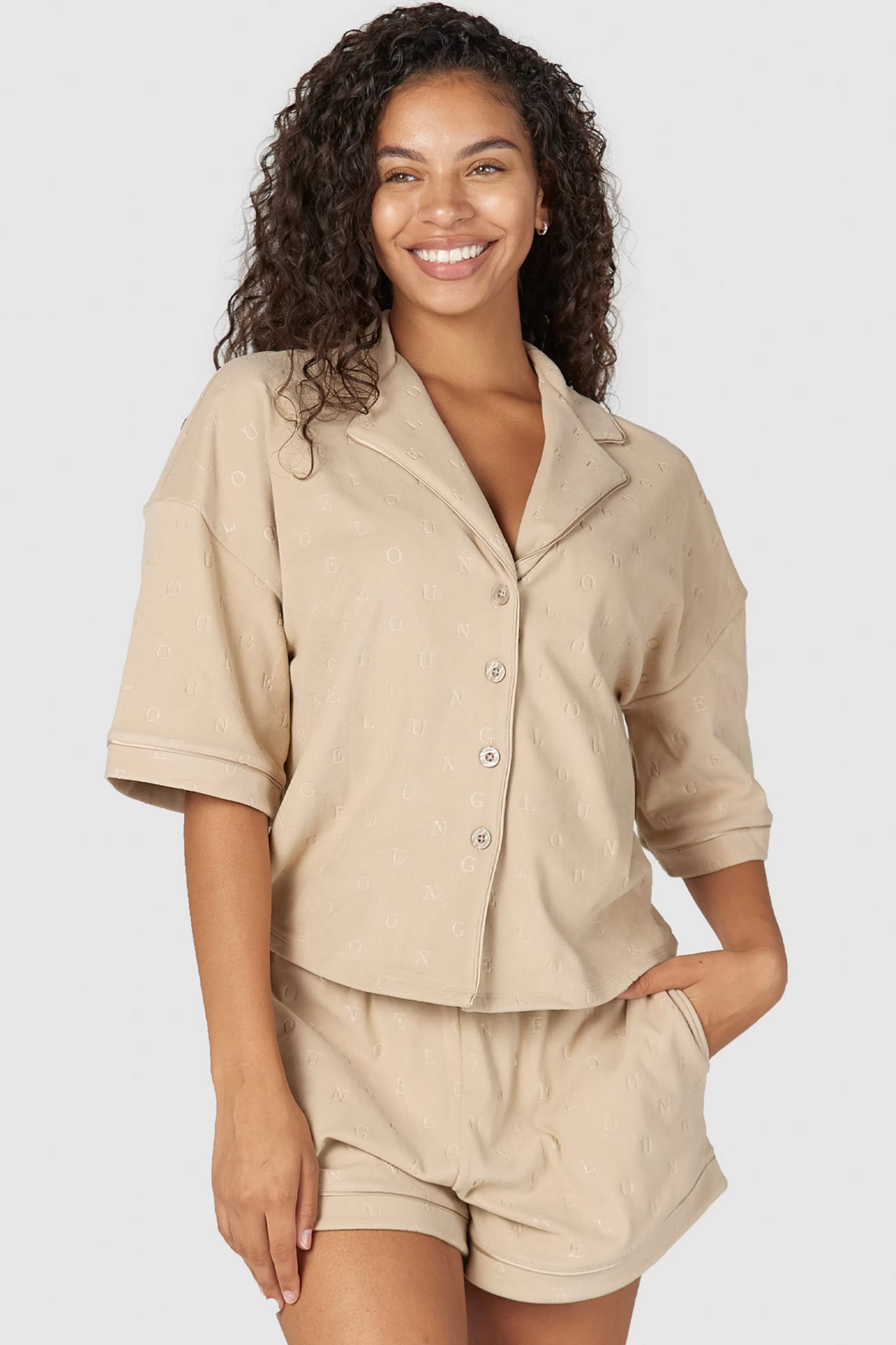Lounge Luxury Embossed Pyjamatop - Nerts Shop