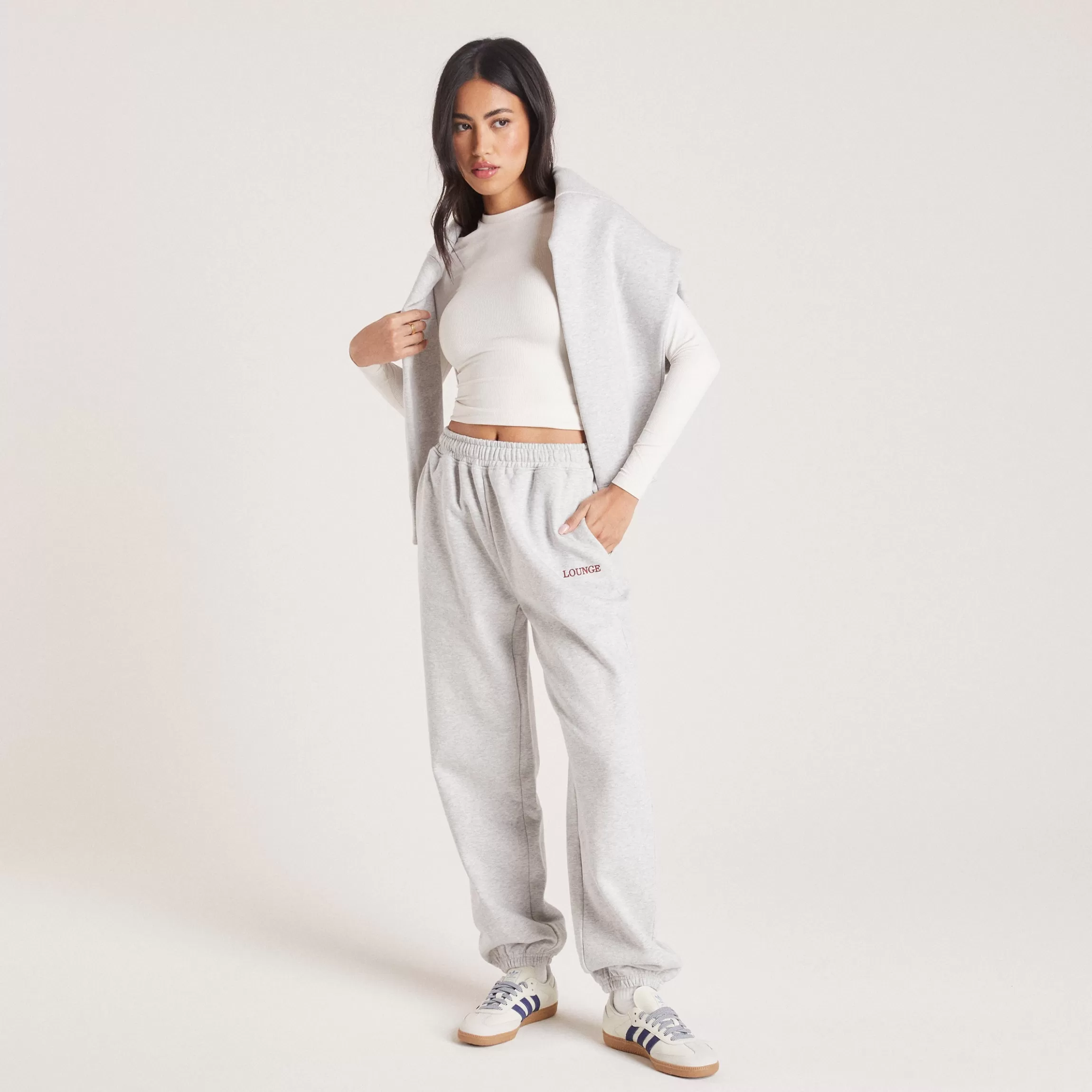 Lounge Manchet Joggingbroek - Grijs Marl GrijsMarl Clearance