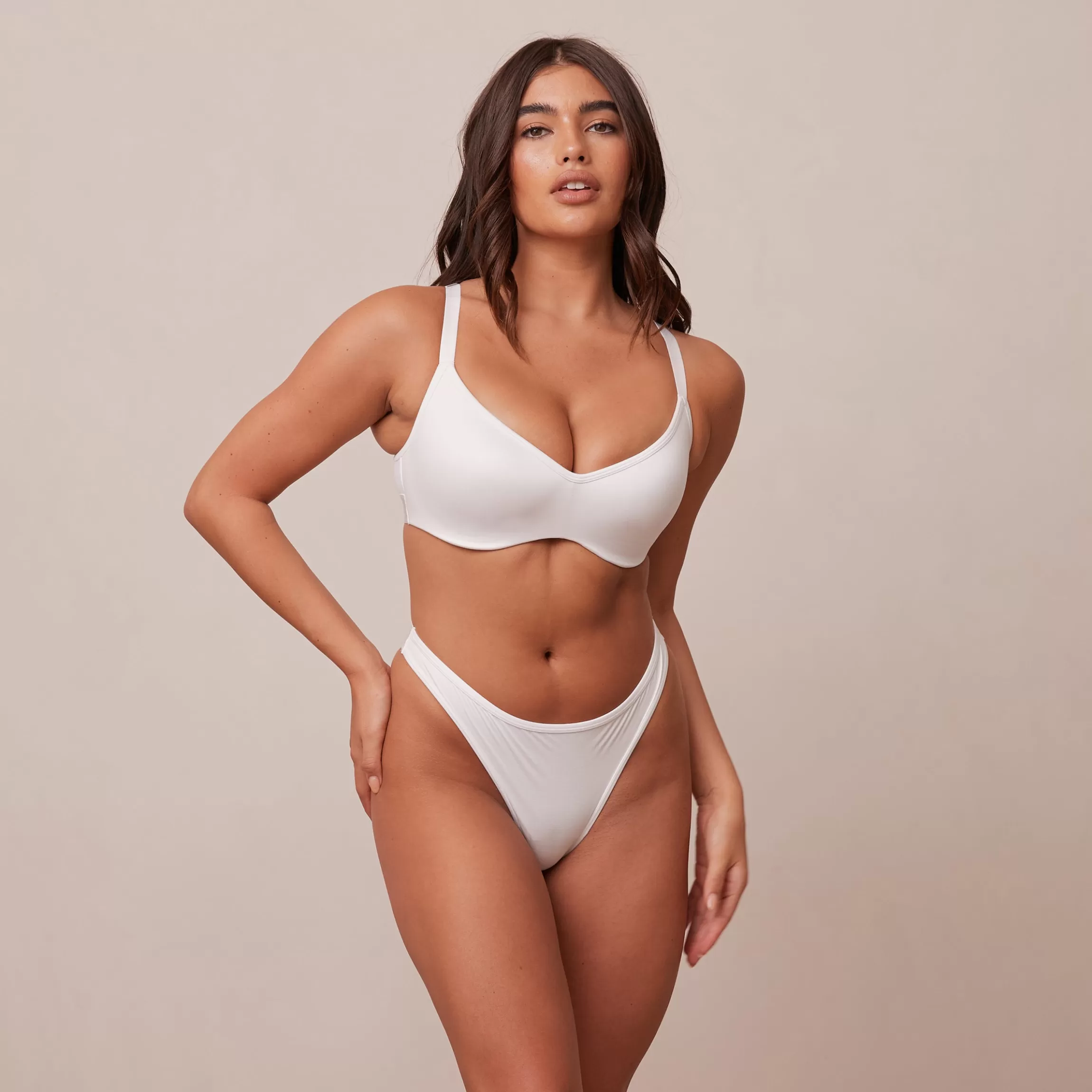 Lounge Mindful BH & String/Slip Set - Wit Sale