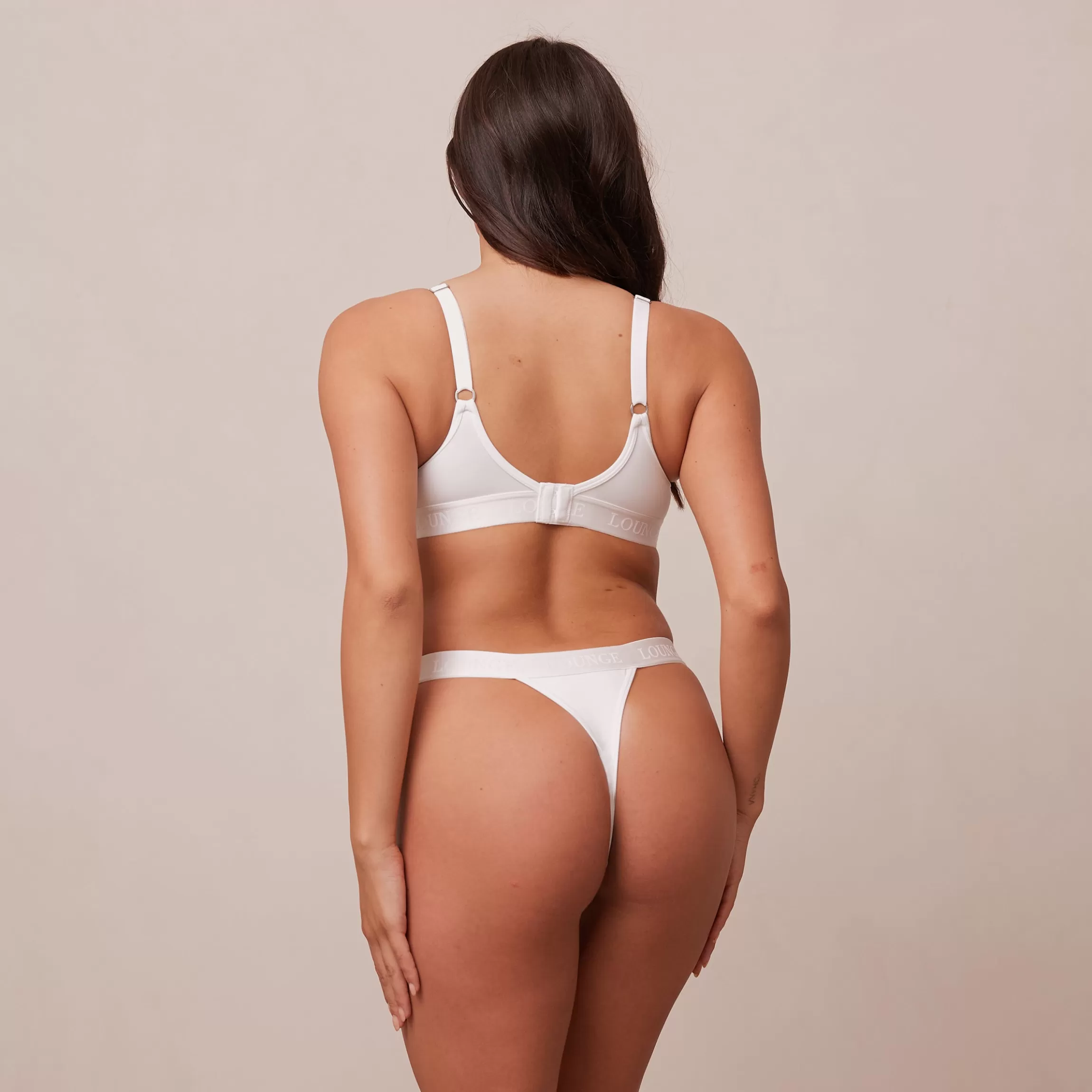 Lounge Mindful BH & String/Slip Set - Wit Sale