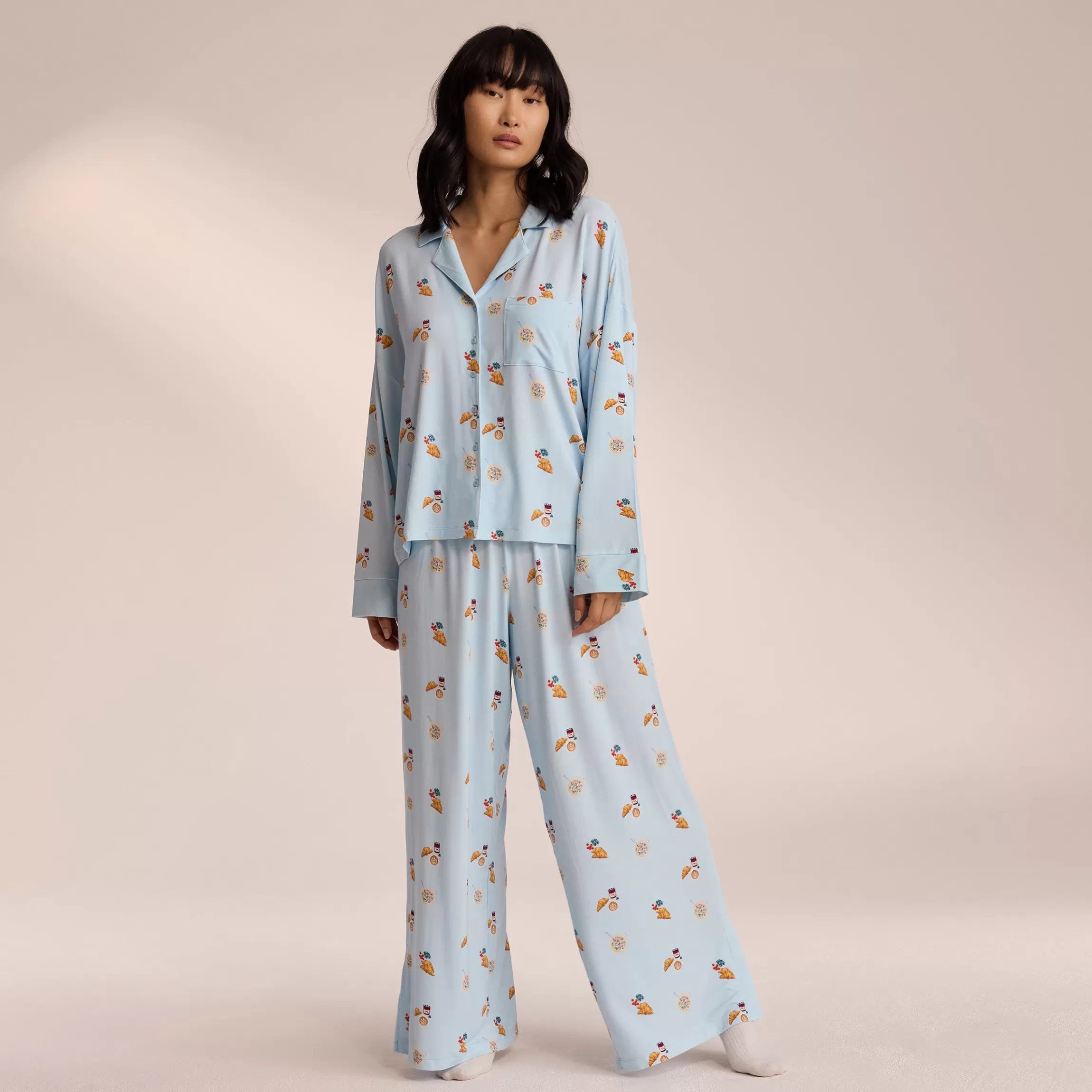 Lounge Modal Pyjamabroek - Blauw Best