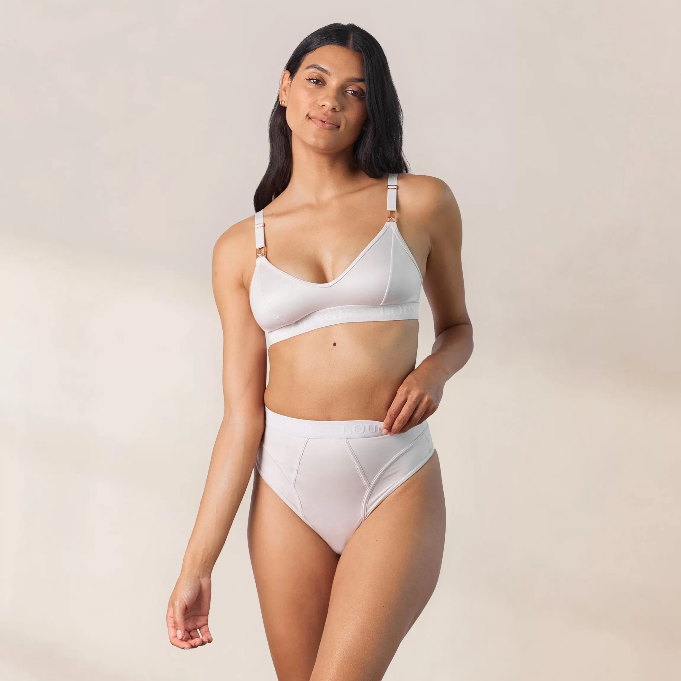 Lounge Nurture Voedingsbh & String/Slip Set - Crème Hot