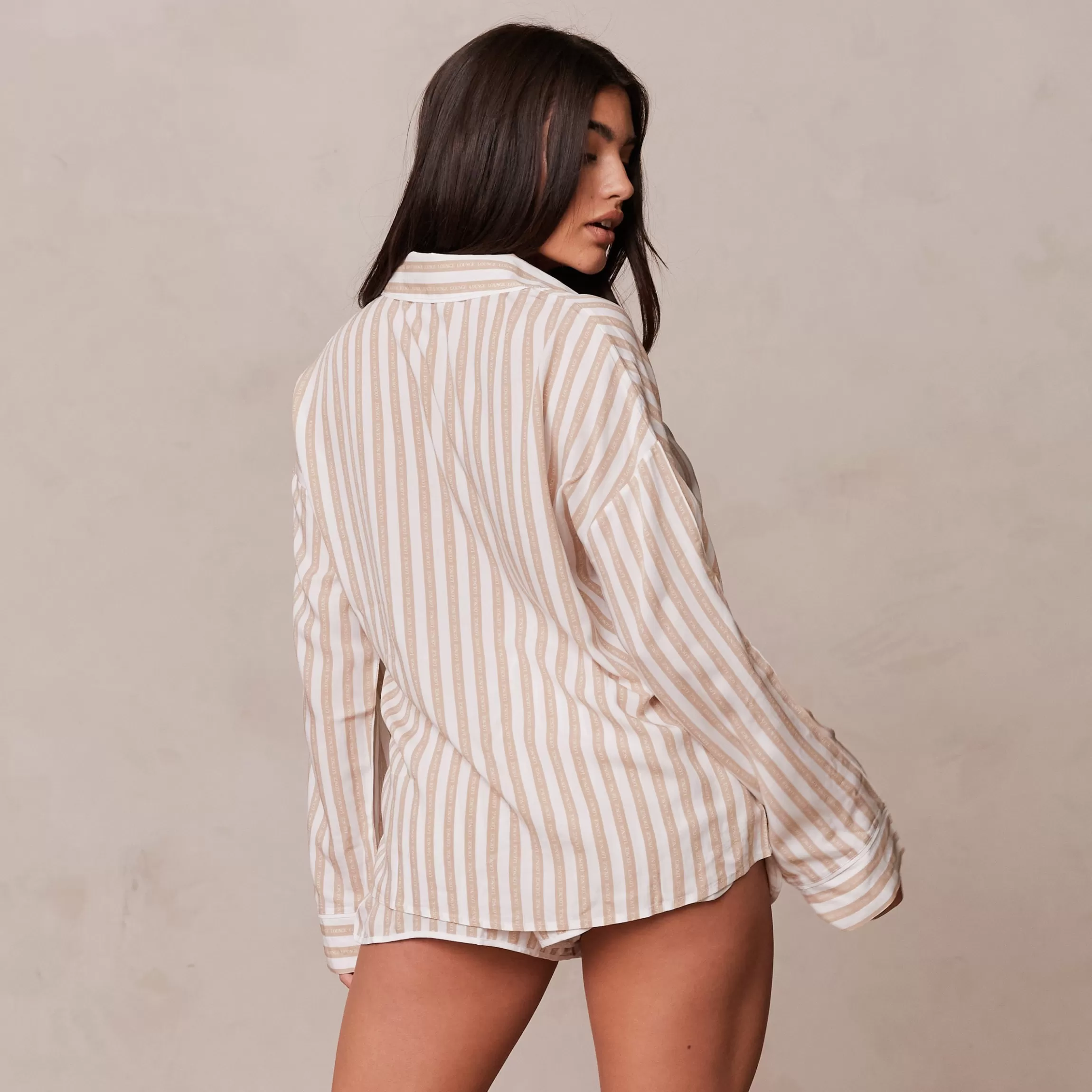 Lounge Pinstripe Pyjama Shirt - Nerts Hot