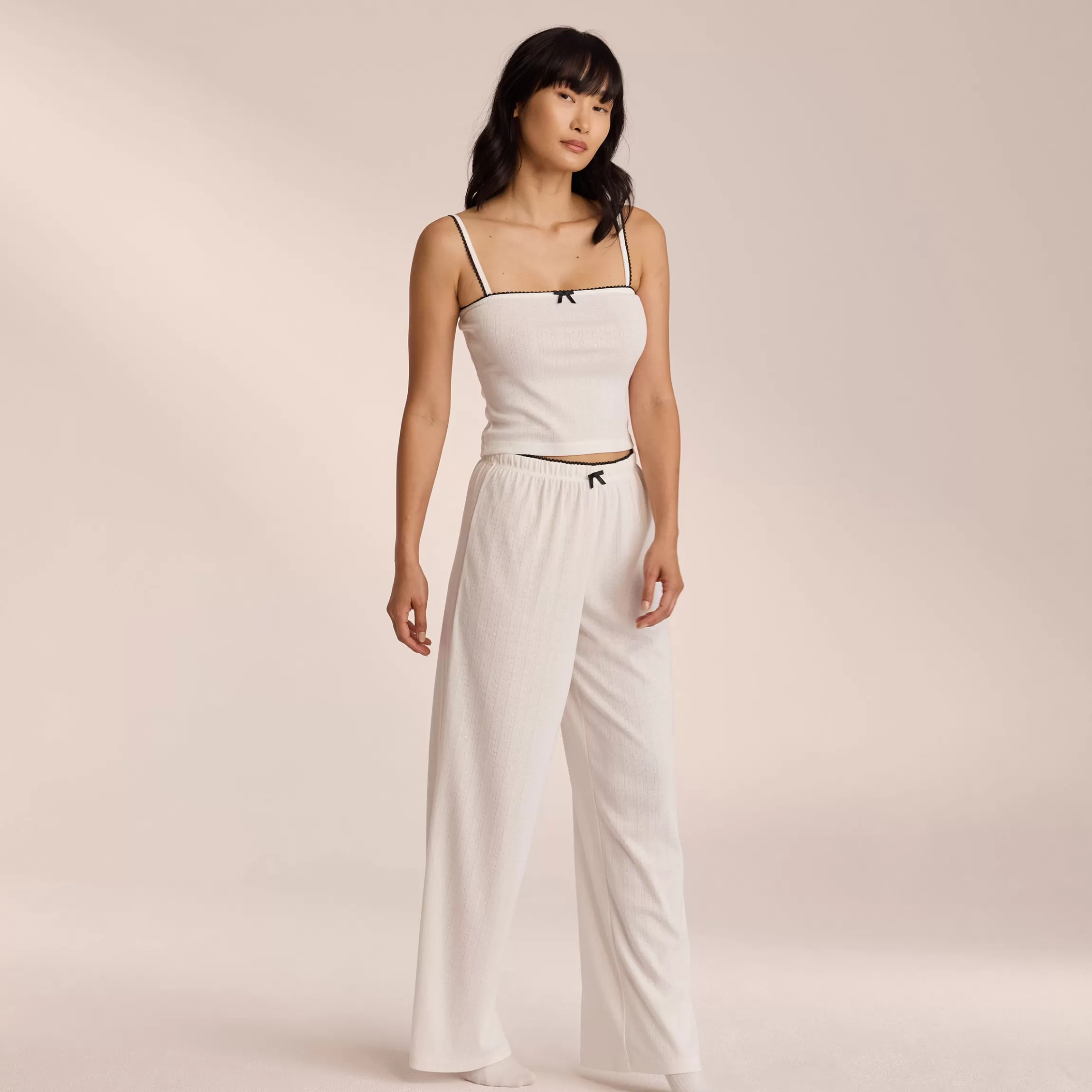 Lounge Pointelle Pyjamabroek - Wit Online