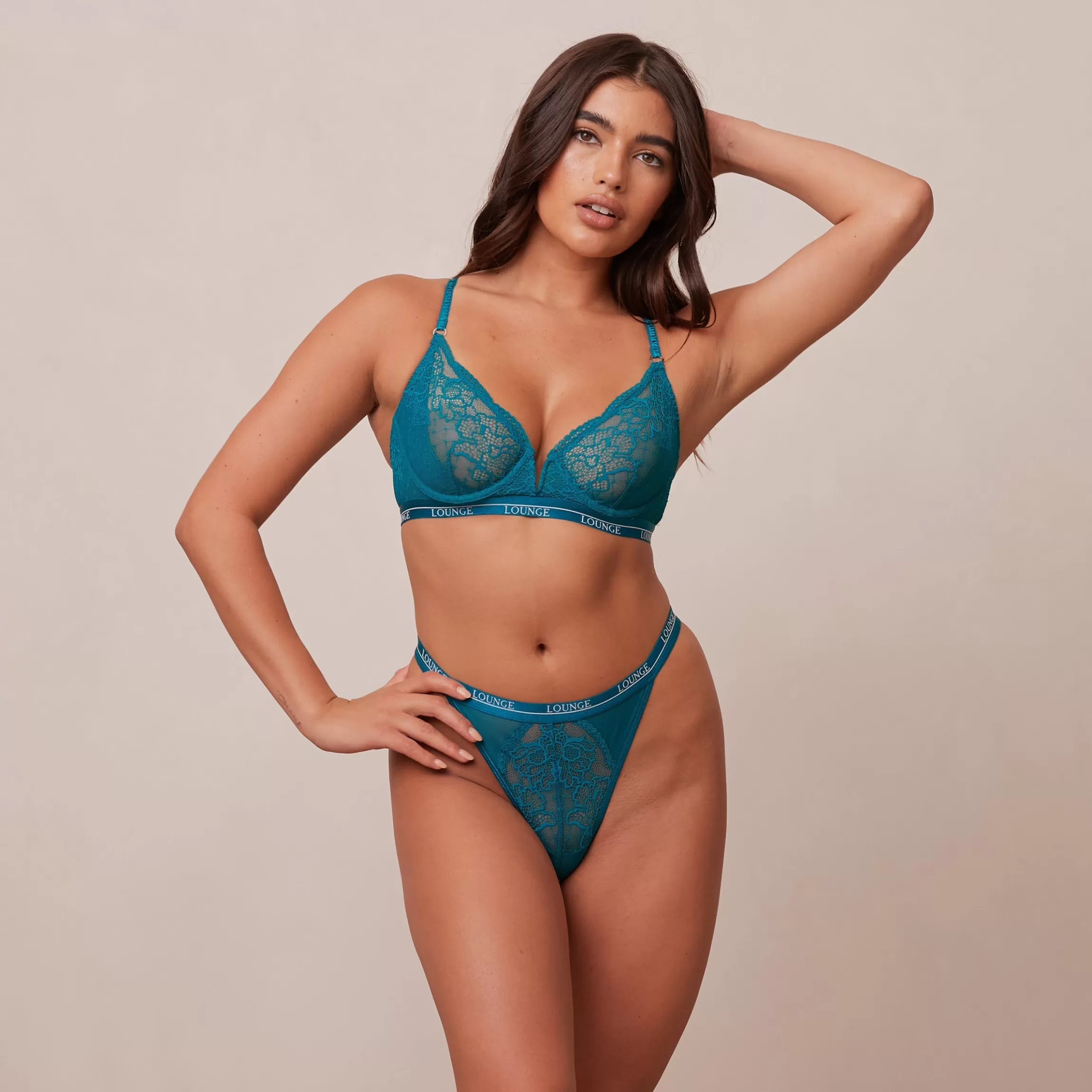 Lounge Royal Balcony BH & String Set - Turkoois Cheap