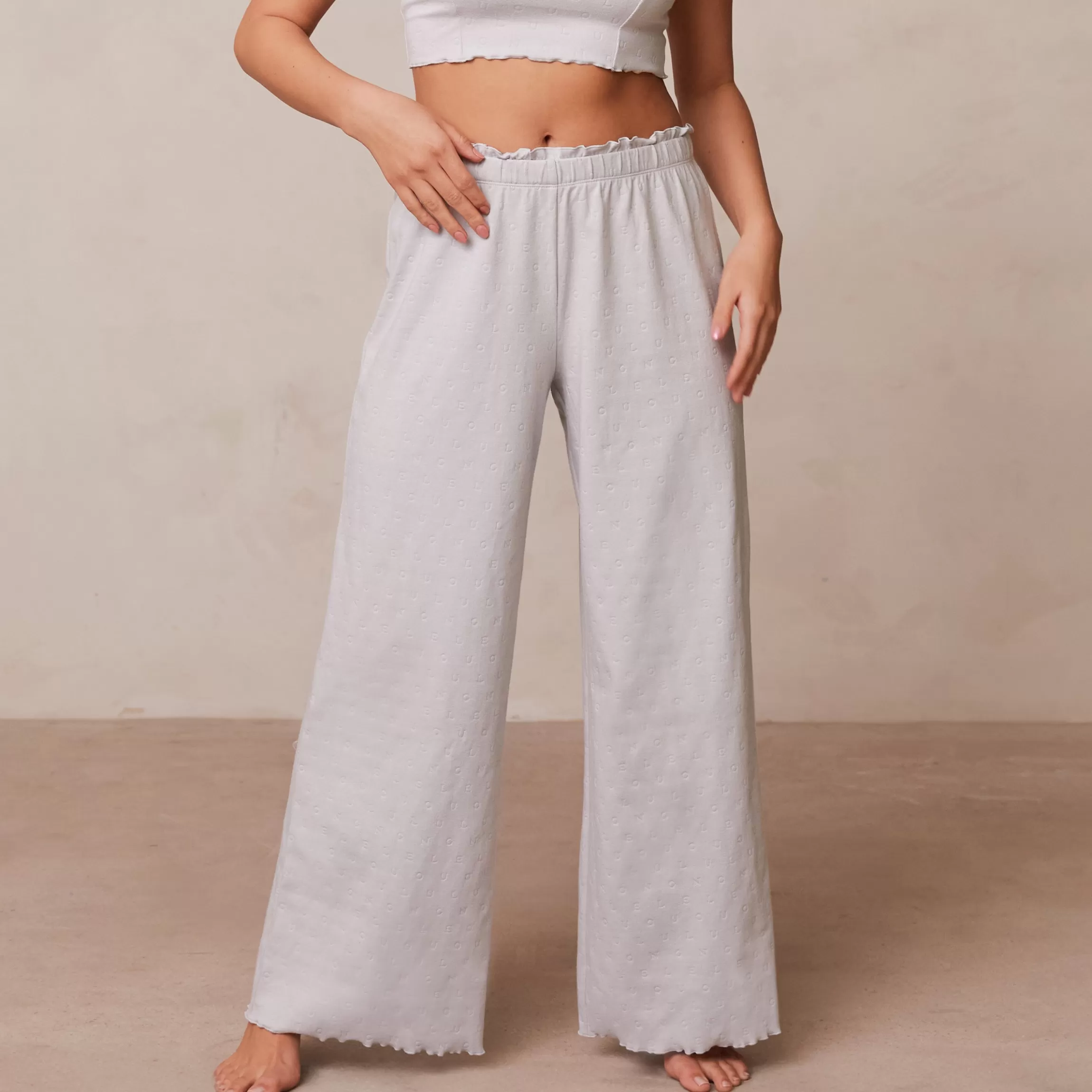 Lounge Ruffle Pyjamaset Broek - Frost Clearance