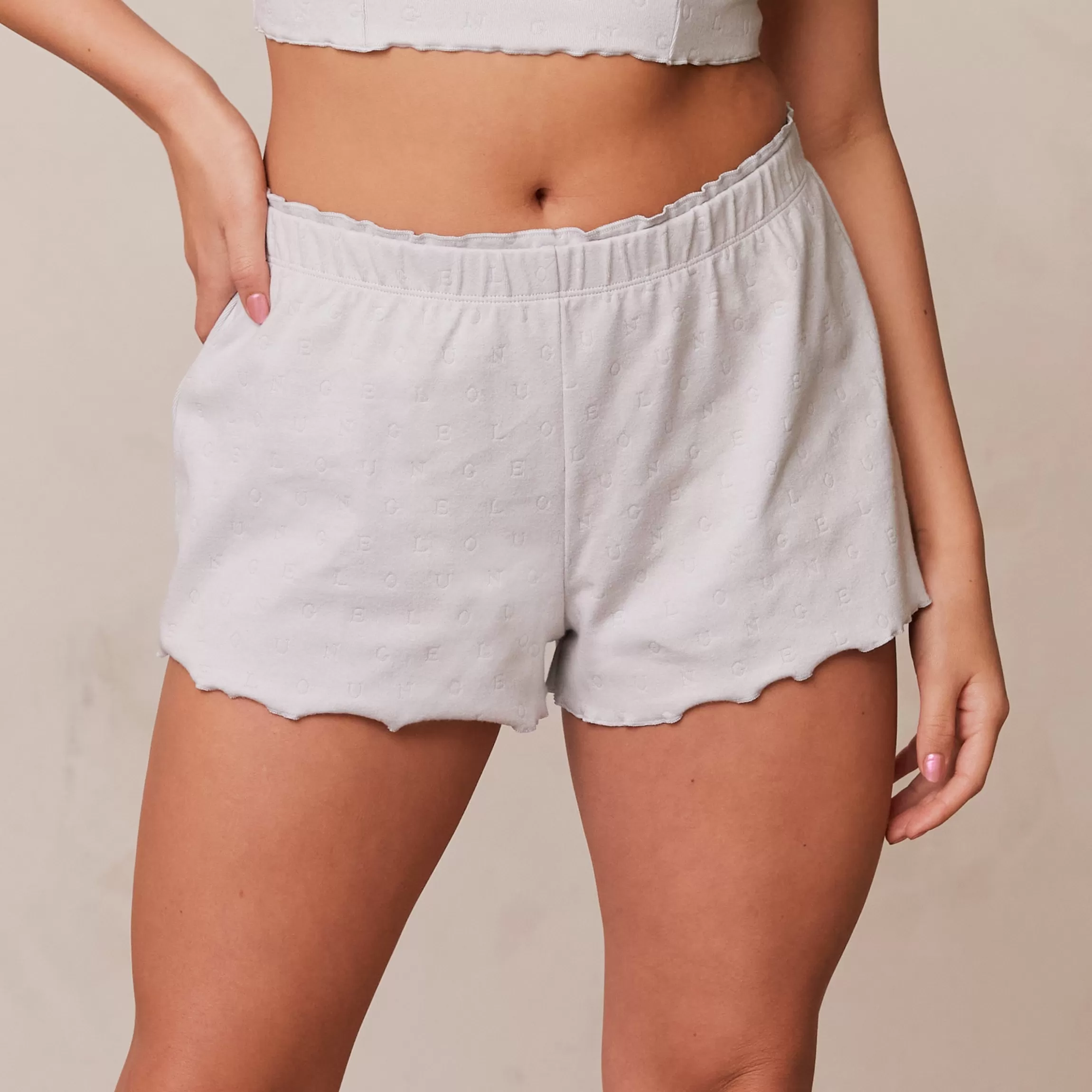 Lounge Ruffle Pyjamaset Korte Broek - Frost Cheap