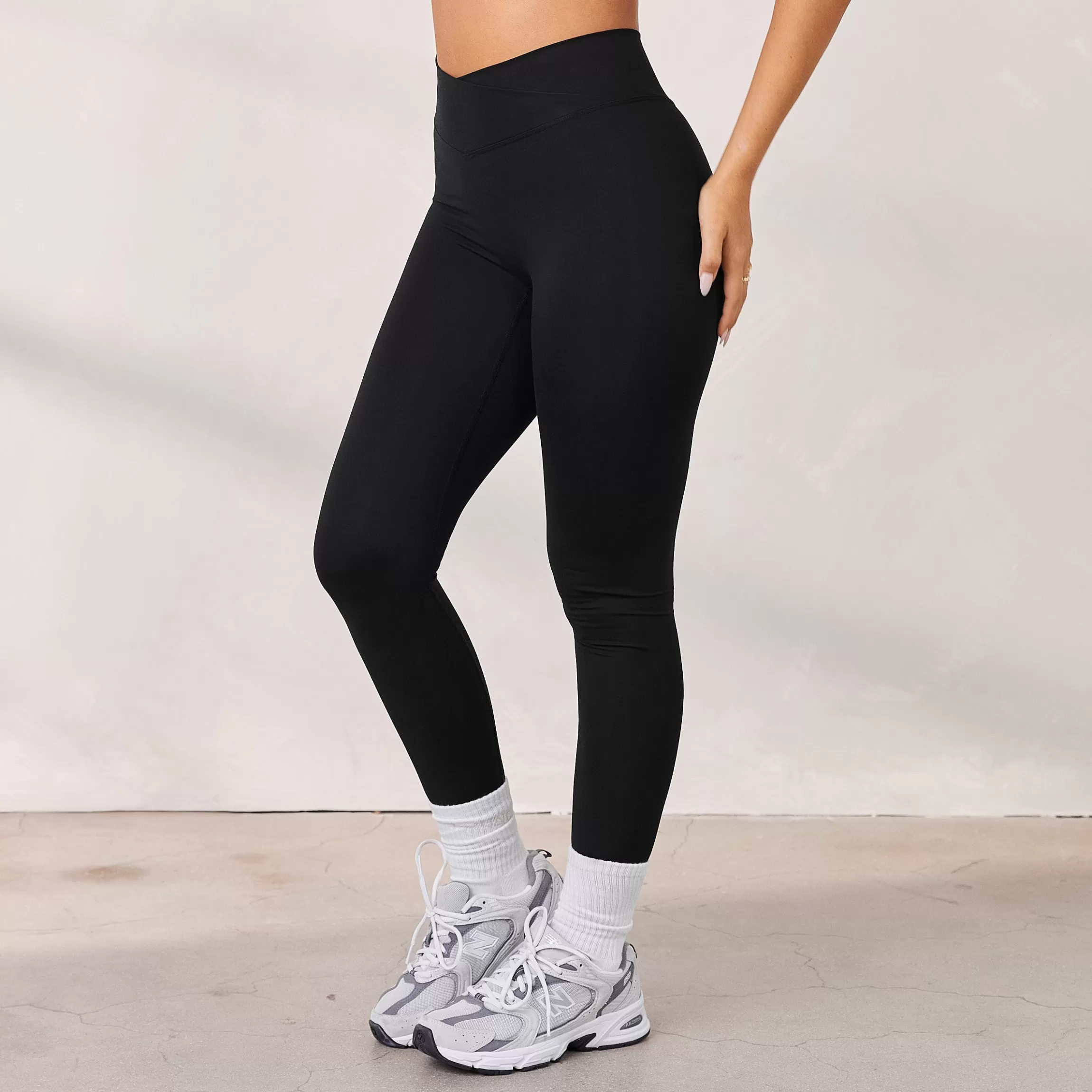 Lounge Silhouette Crossover Leggings - Zwart New