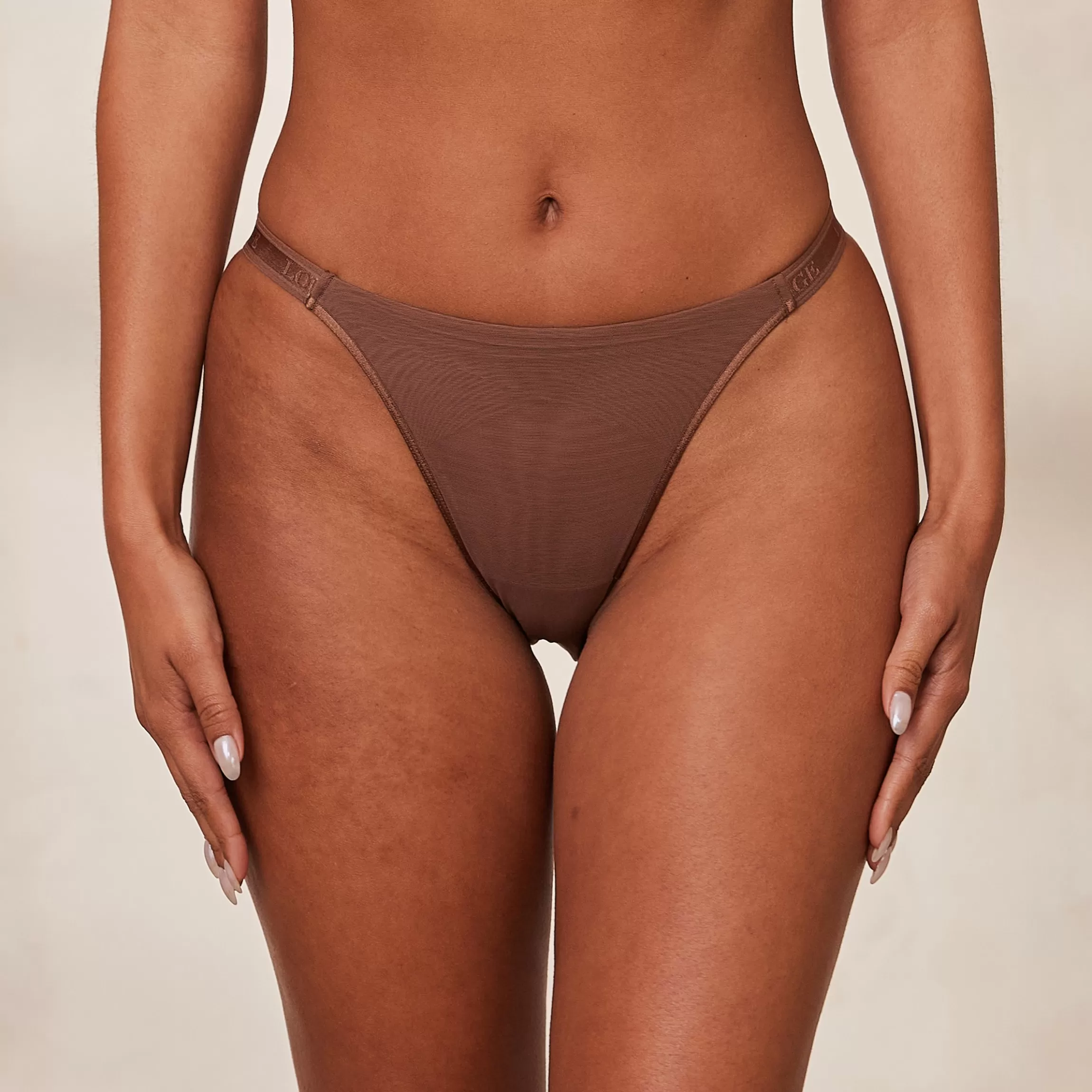 Lounge Smooth Mesh Slip - Kastanjekleurig Discount