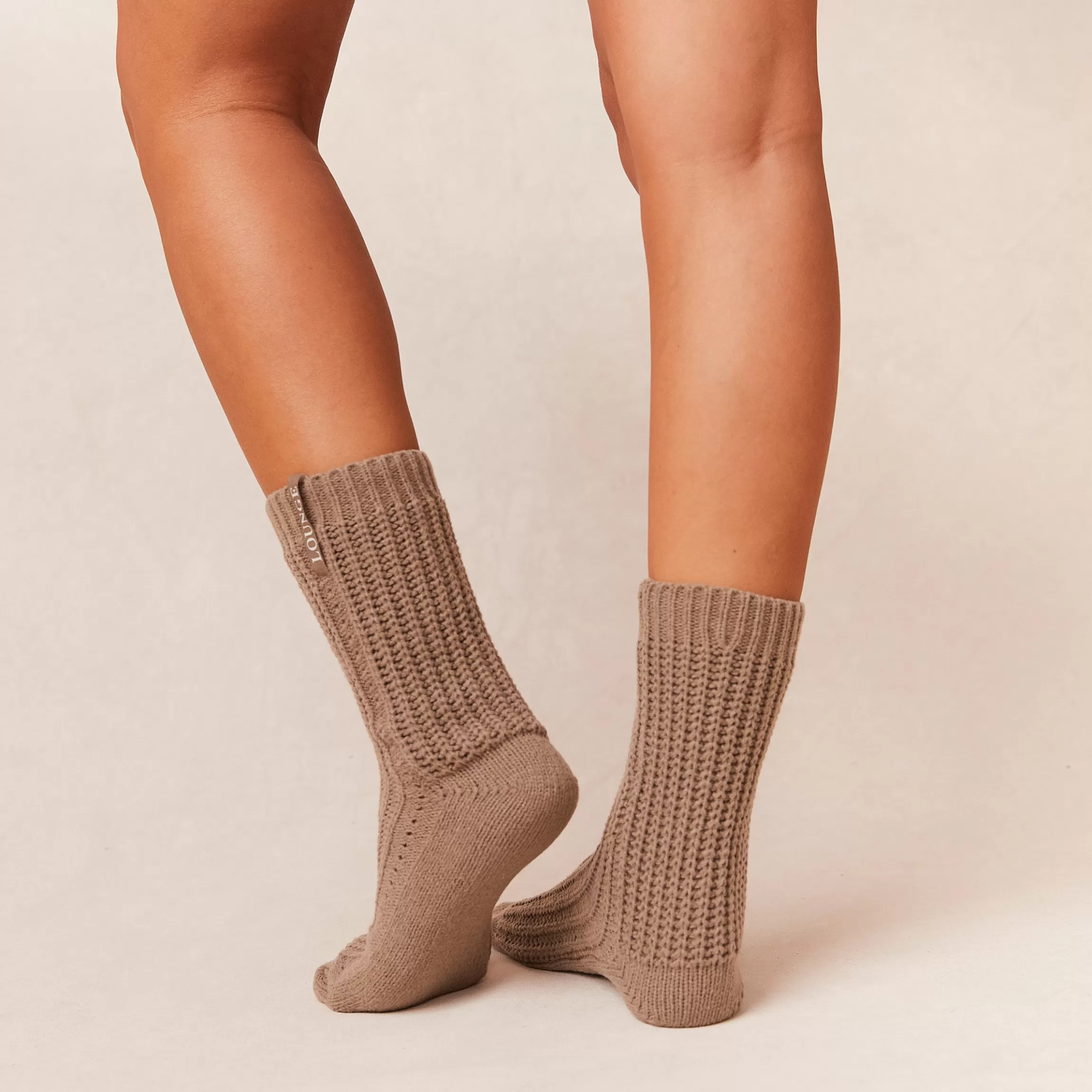 Lounge Snooze Gebreide Sokken - Fawn Cheap