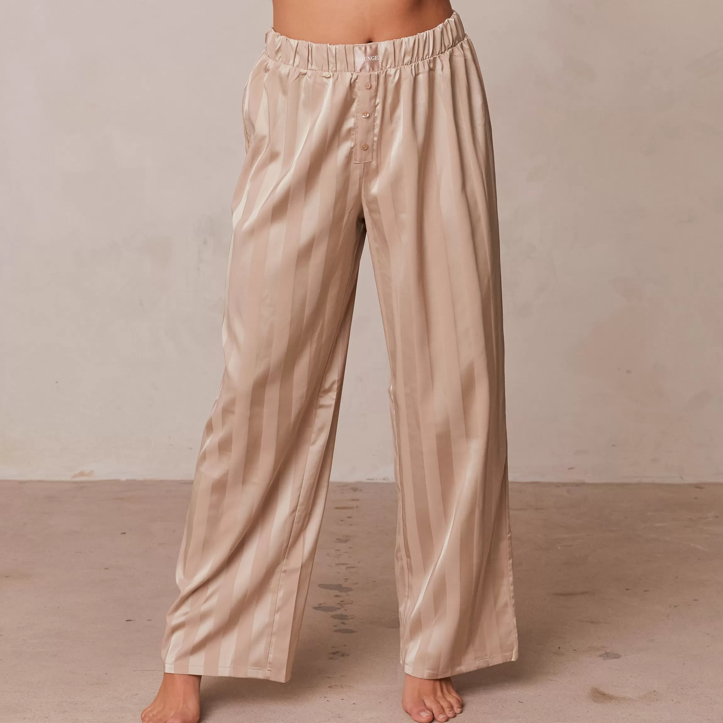 Lounge Striped Satin Pyjama Broek - Nerts Shop