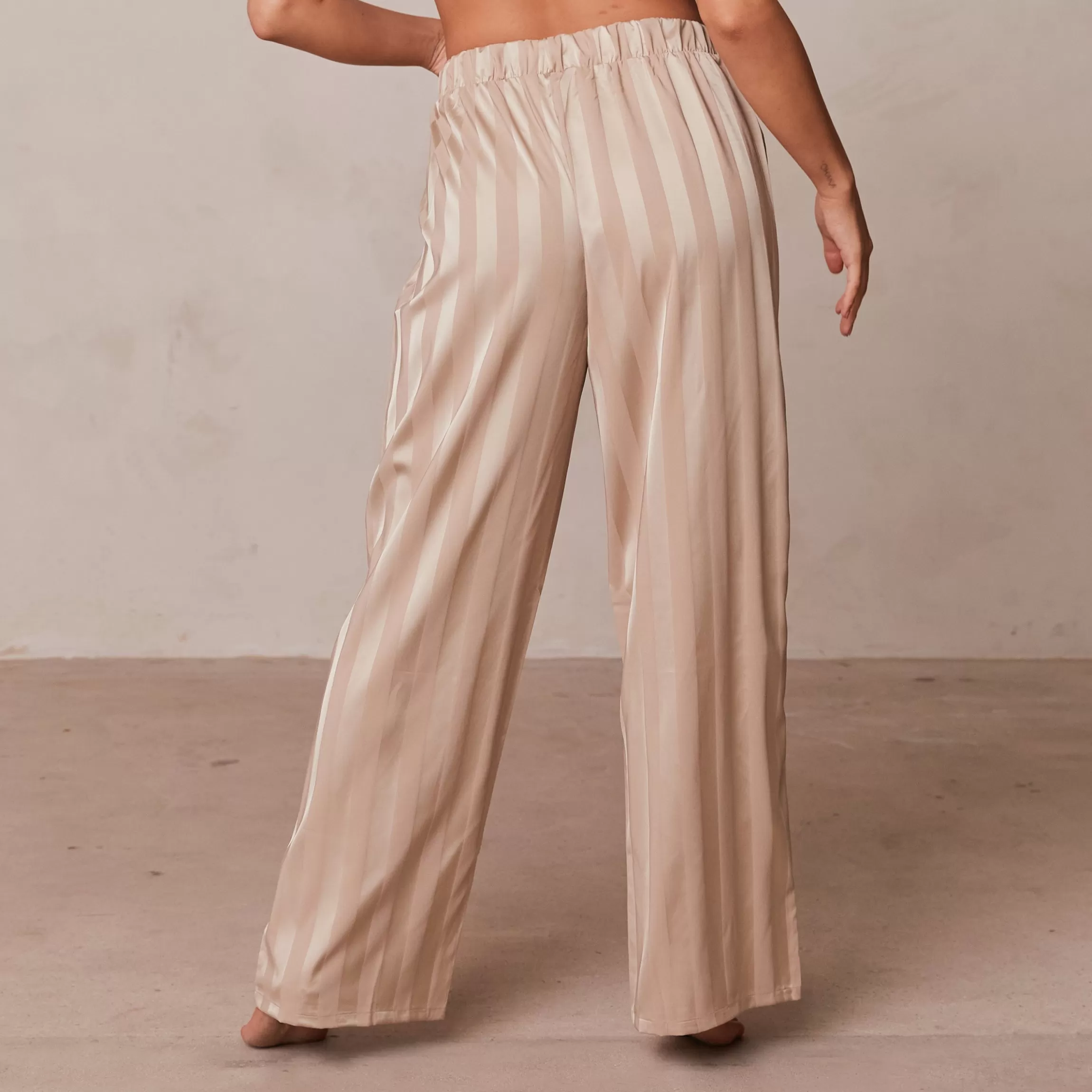 Lounge Striped Satin Pyjama Broek - Nerts Shop