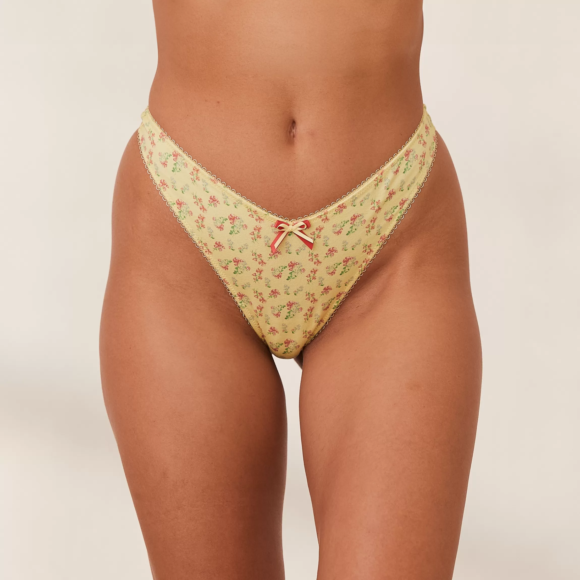 Lounge Sweet Longline G-string - Lemon Floral CitroenBloemig Hot