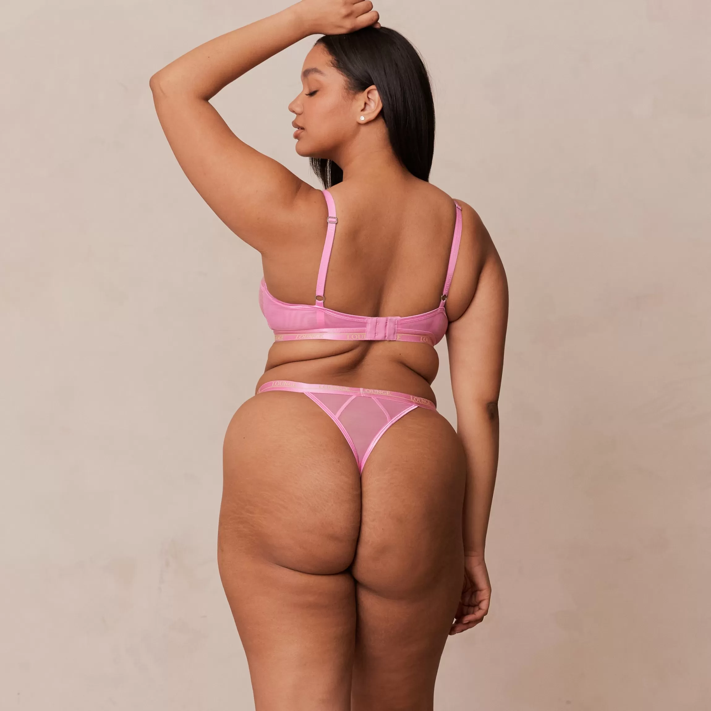 Lounge Tweekleurig Blossom Balcony BH & String Set - Roze Store