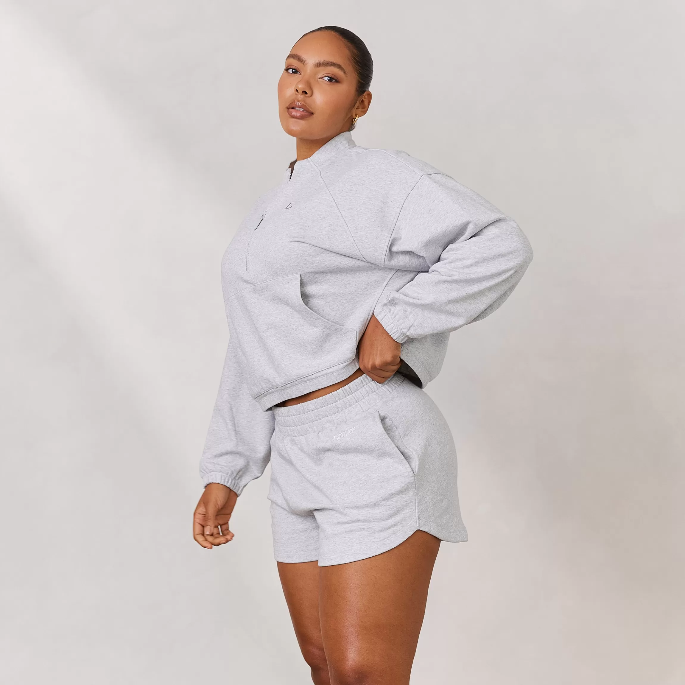 Lounge Varsity Joggingshorts - Vorstkleurig Discount