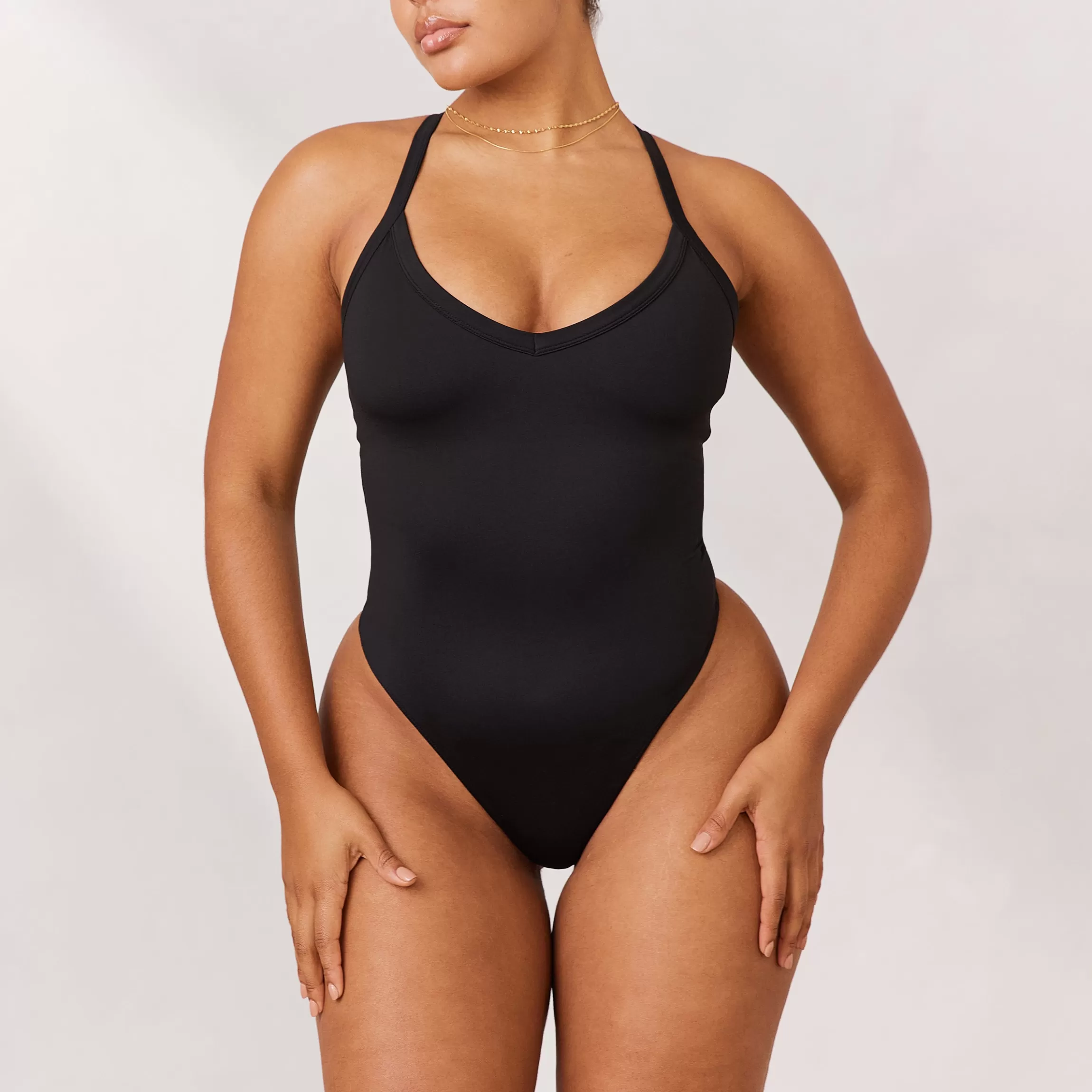 Lounge Varsity Racerback Bodysuit - Zwart Flash Sale