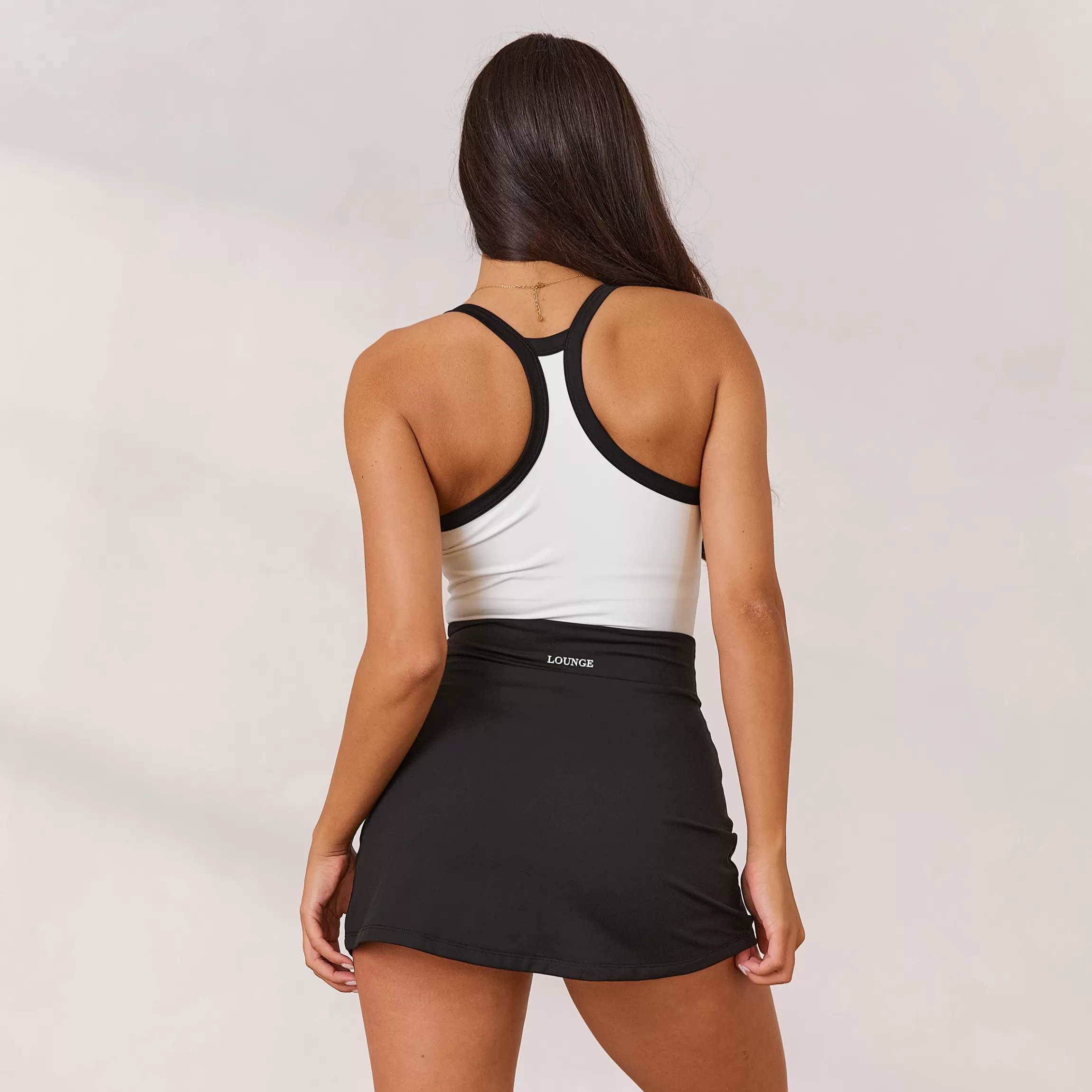 Lounge Varsity Racerback Cami Top - Wit Clearance