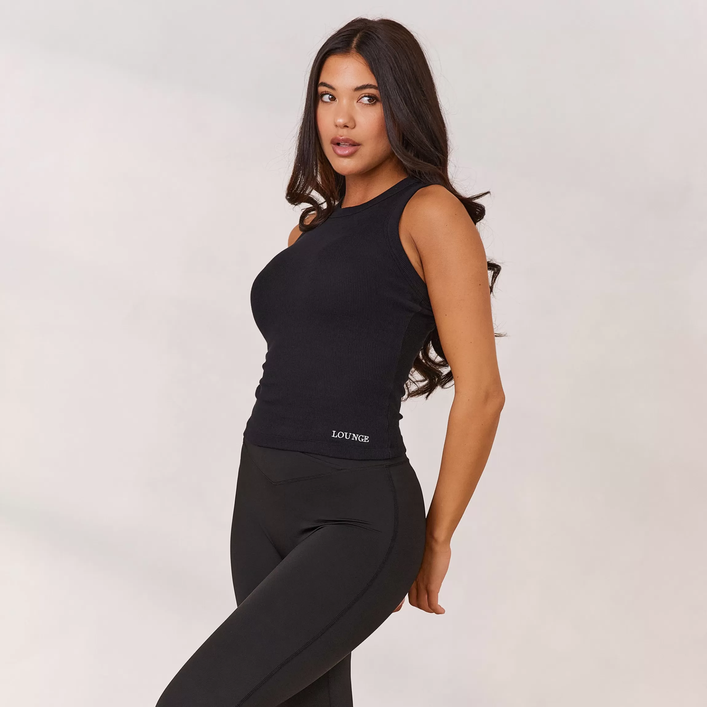 Lounge Varsity Racerback Top - Zwart Best