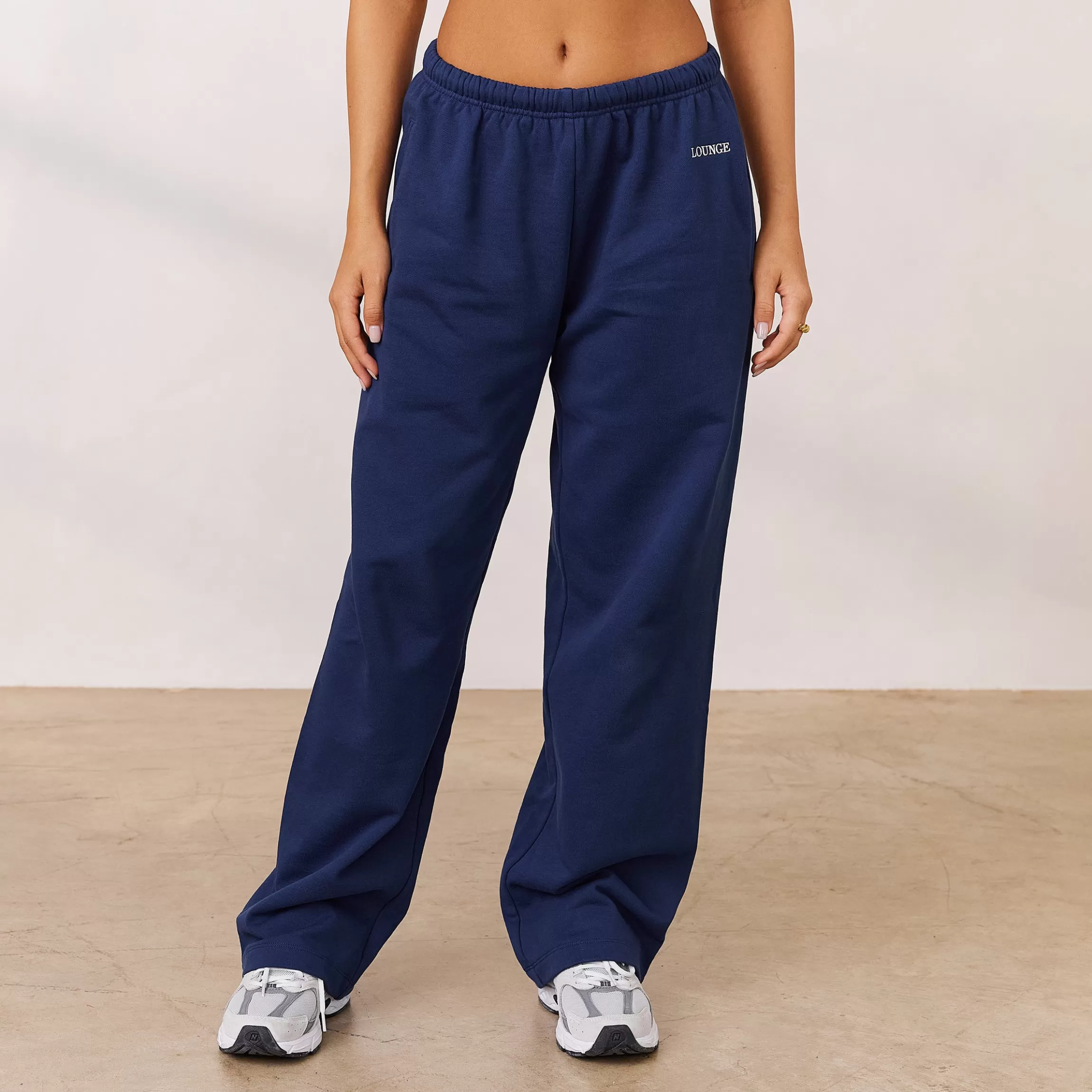 Lounge Varsity Rechte Joggingbroek - Marineblauw New